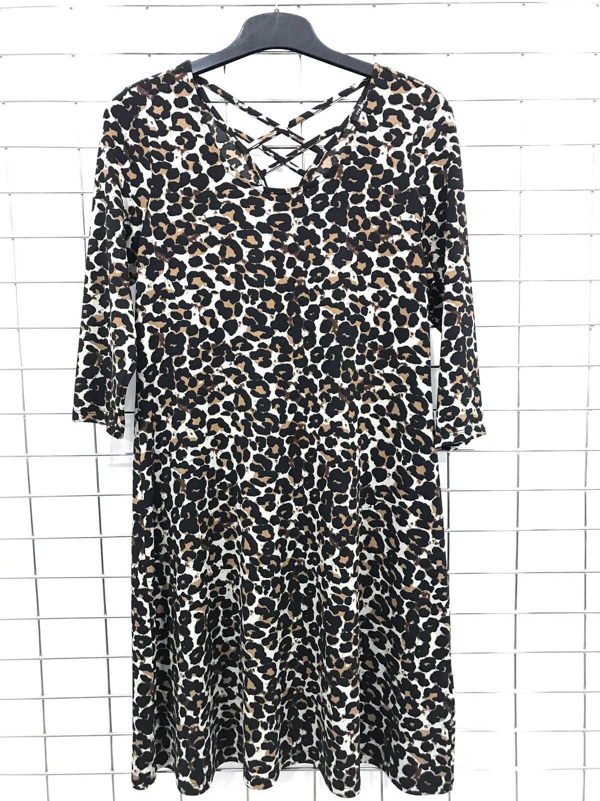 Myline-Arkası Çapraz Detaylı Örme Elbise-Büyük Beden Günlük Elbiseler-45920