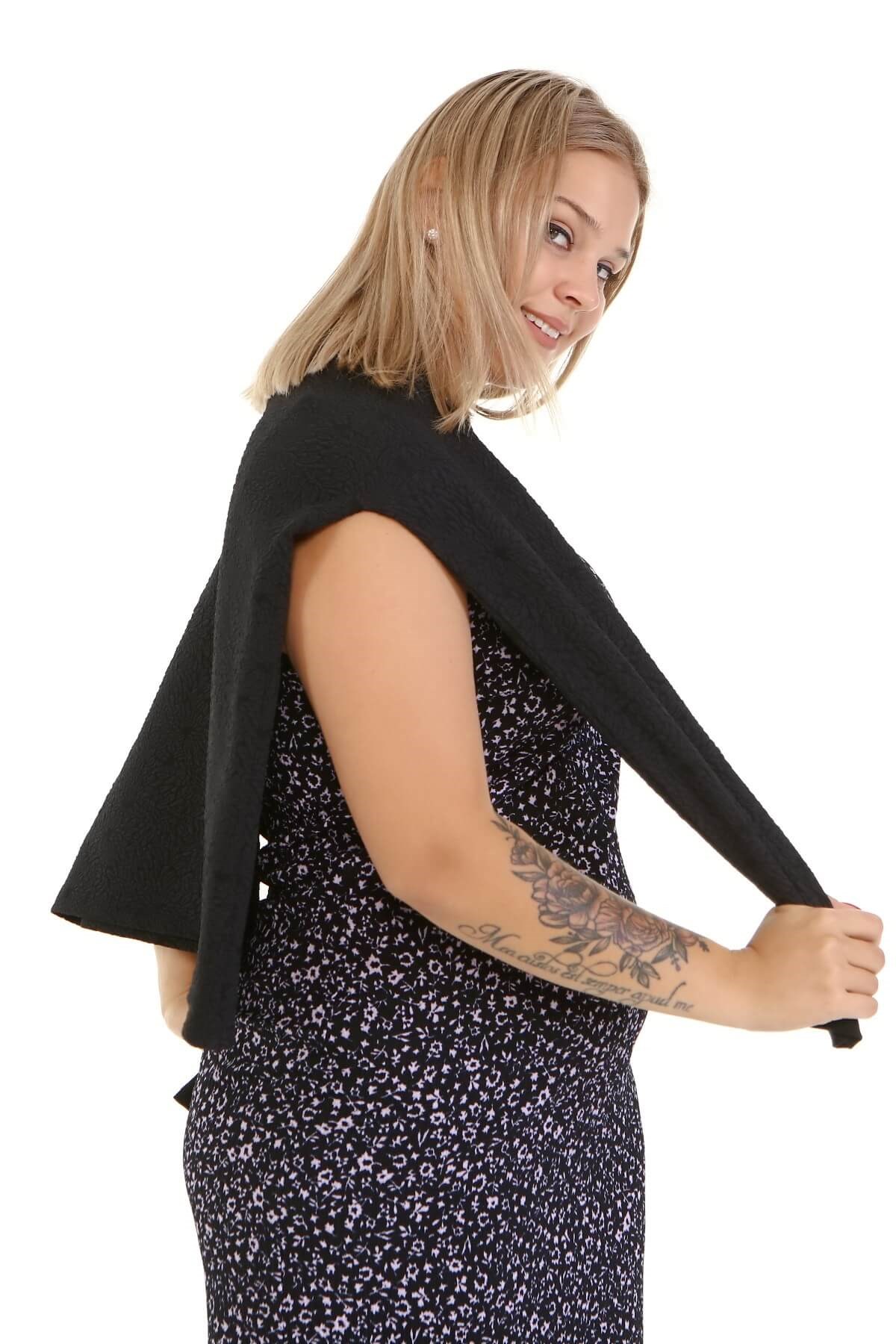 Myline-Askılı Örme Elbise-Büyük Beden Günlük Elbiseler-77135