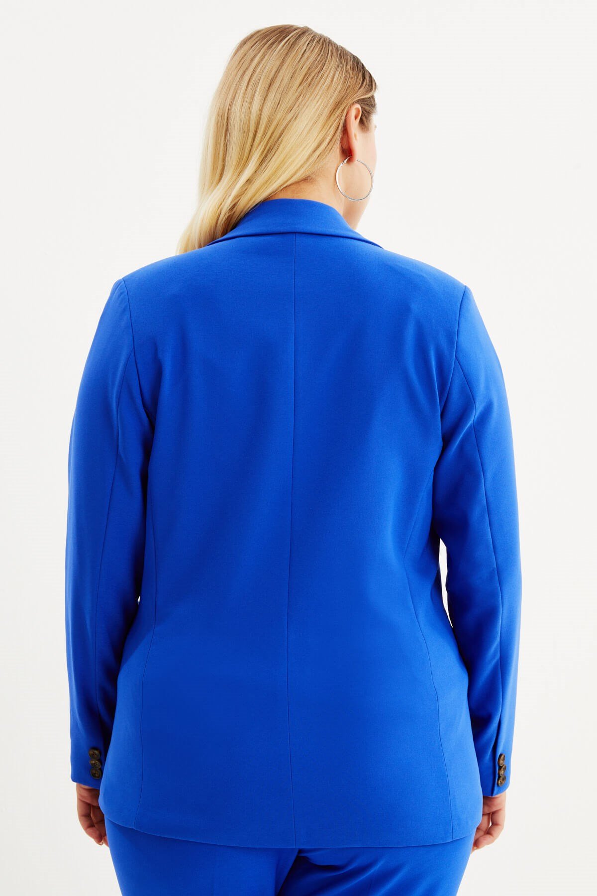 Myline-Astarlı Blazer Ceket-Büyük Beden Ceket-87849