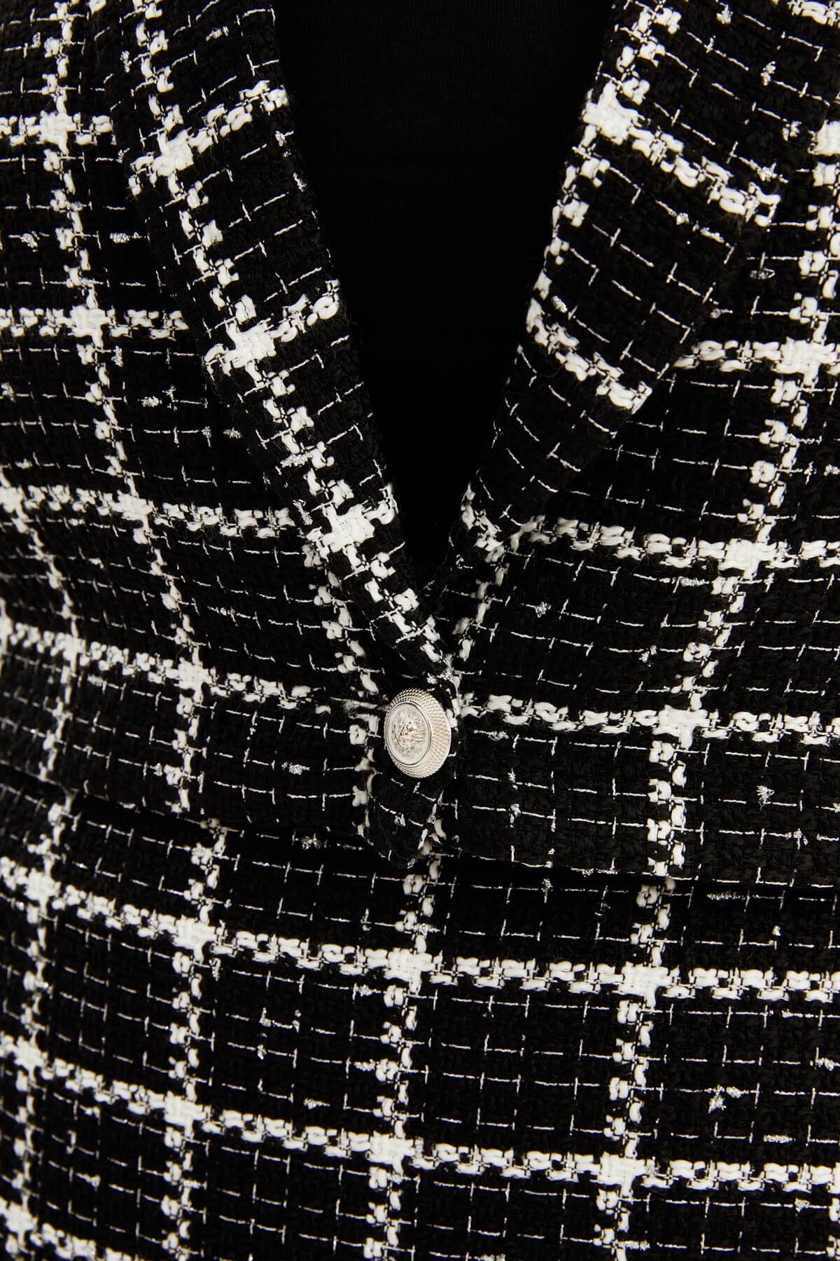 Myline-Astarlı Blazer Tüvit Ceket-Büyük Beden Ceket-87986