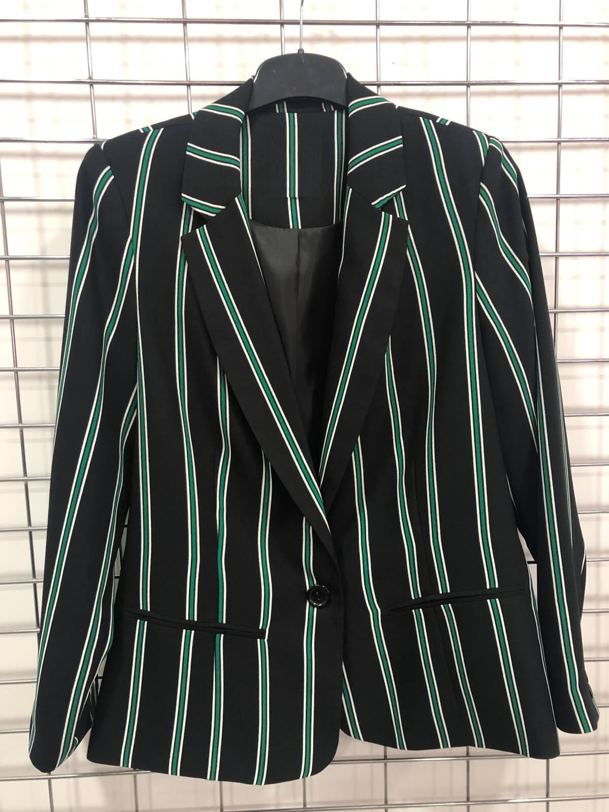 Myline-Astarlı Çizgili Ceket-Büyük Beden Outlet-66486