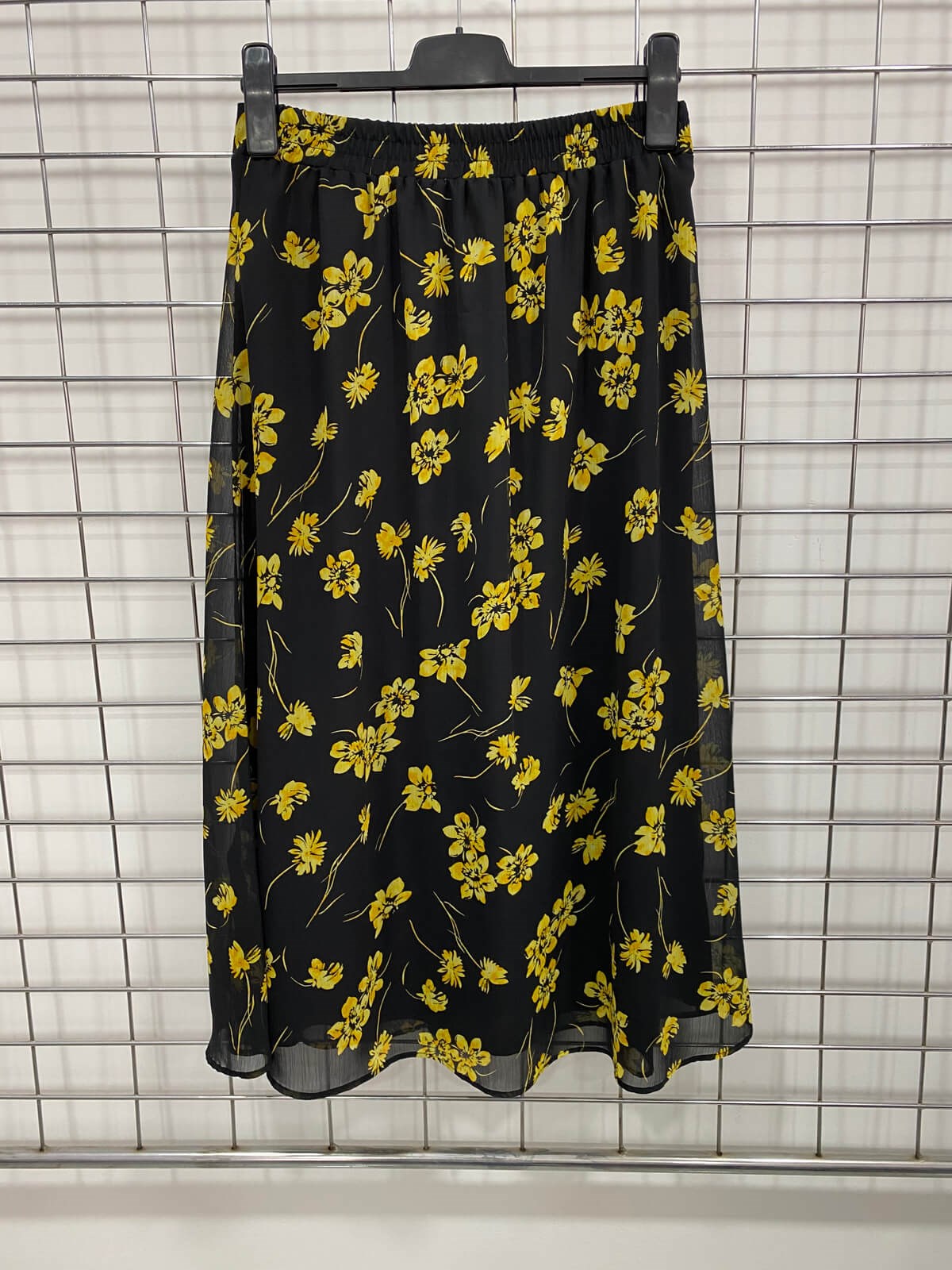 Myline-Astarlı Şifon Etek-Büyük Beden Outlet-66532