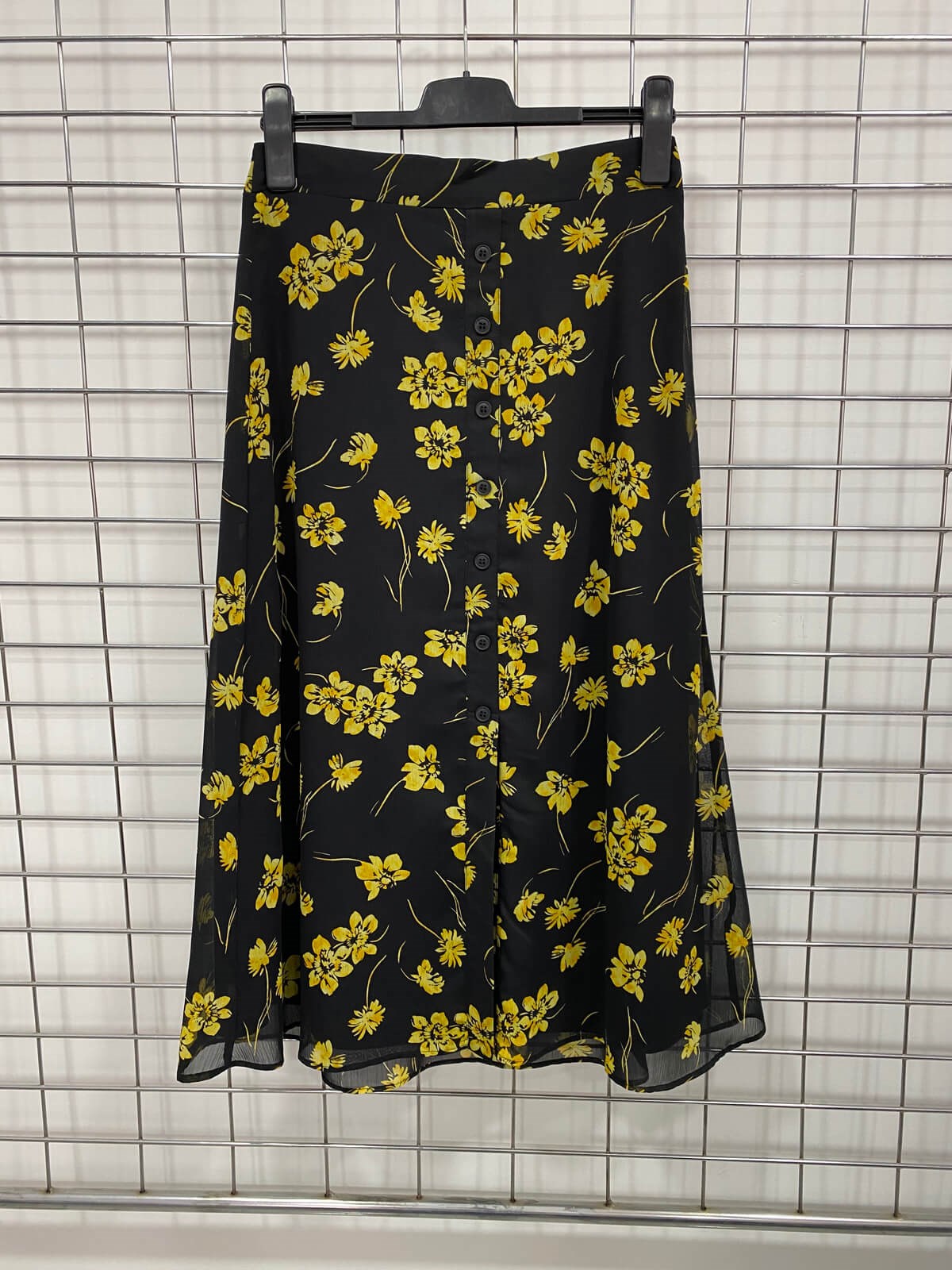 Myline-Astarlı Şifon Etek-Büyük Beden Outlet-66532