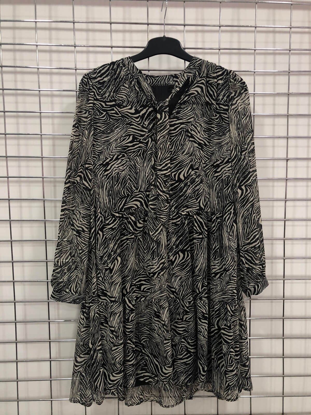 Myline-Astarlı Şifon Fular Detay Elbise-Büyük Beden Outlet-66482