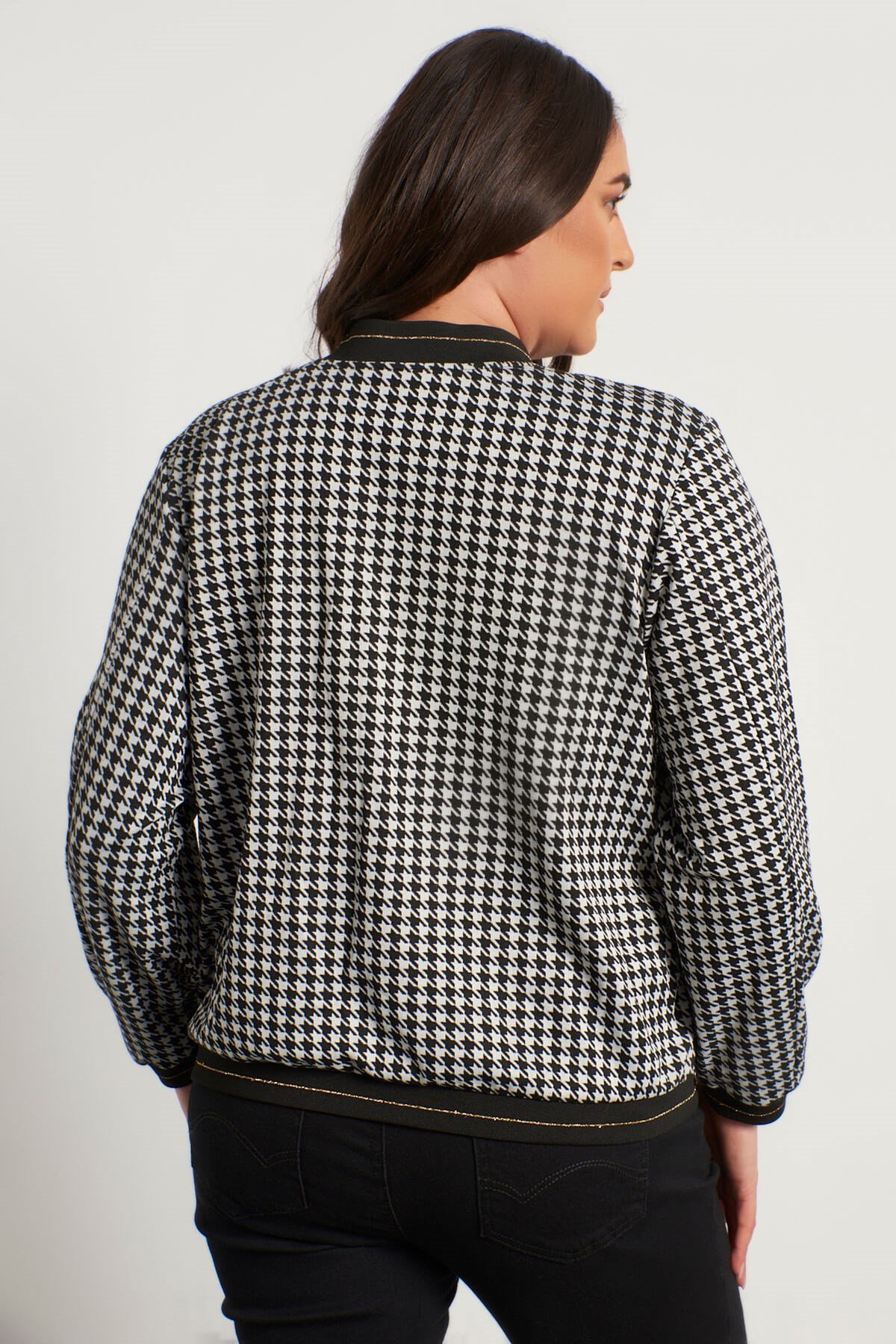 Myline-Astarsız Bomber Ceket-Büyük Beden Ceket-56299