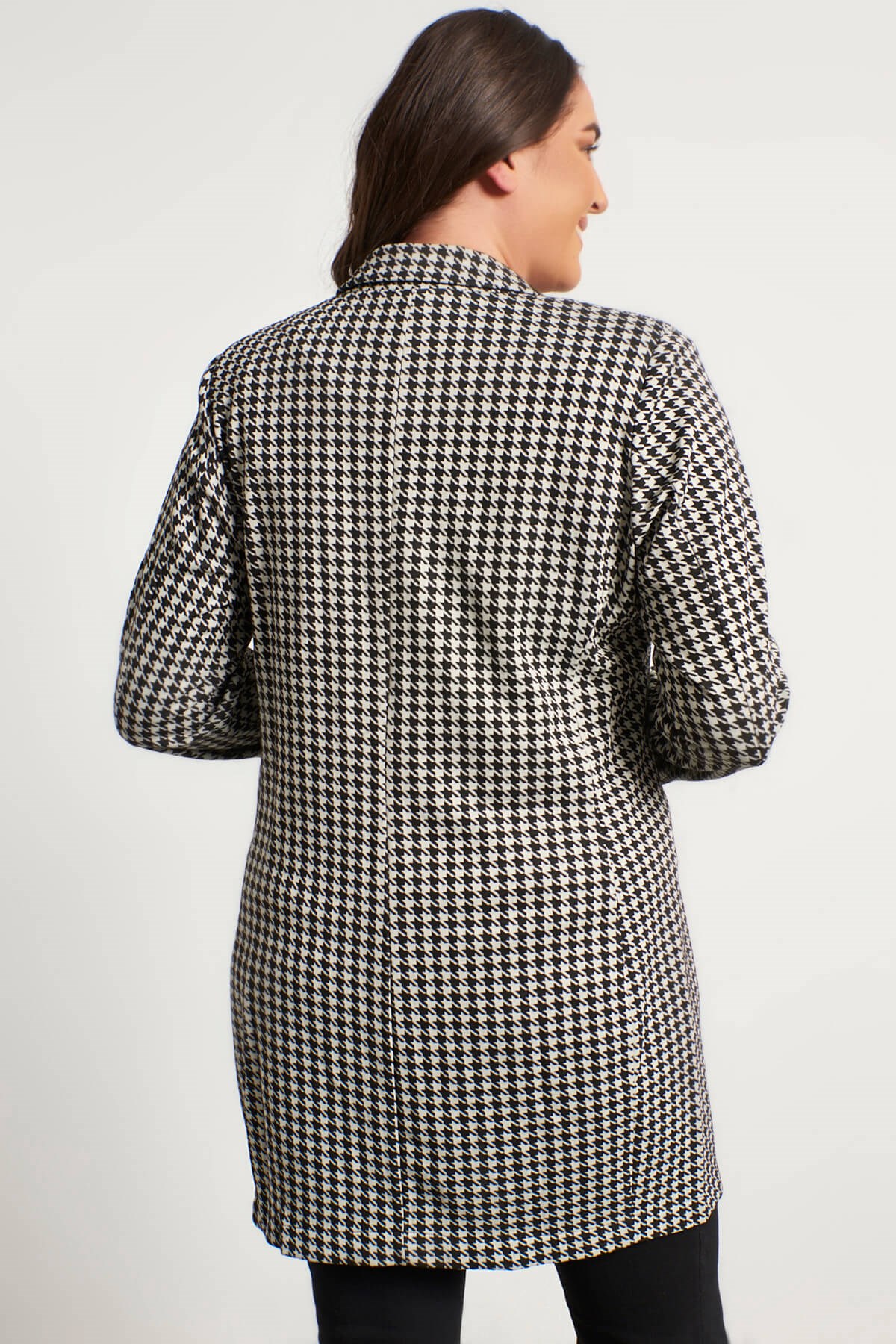 Myline-Astarsız Örme Uzun Ceket-Büyük Beden Ceket-56089