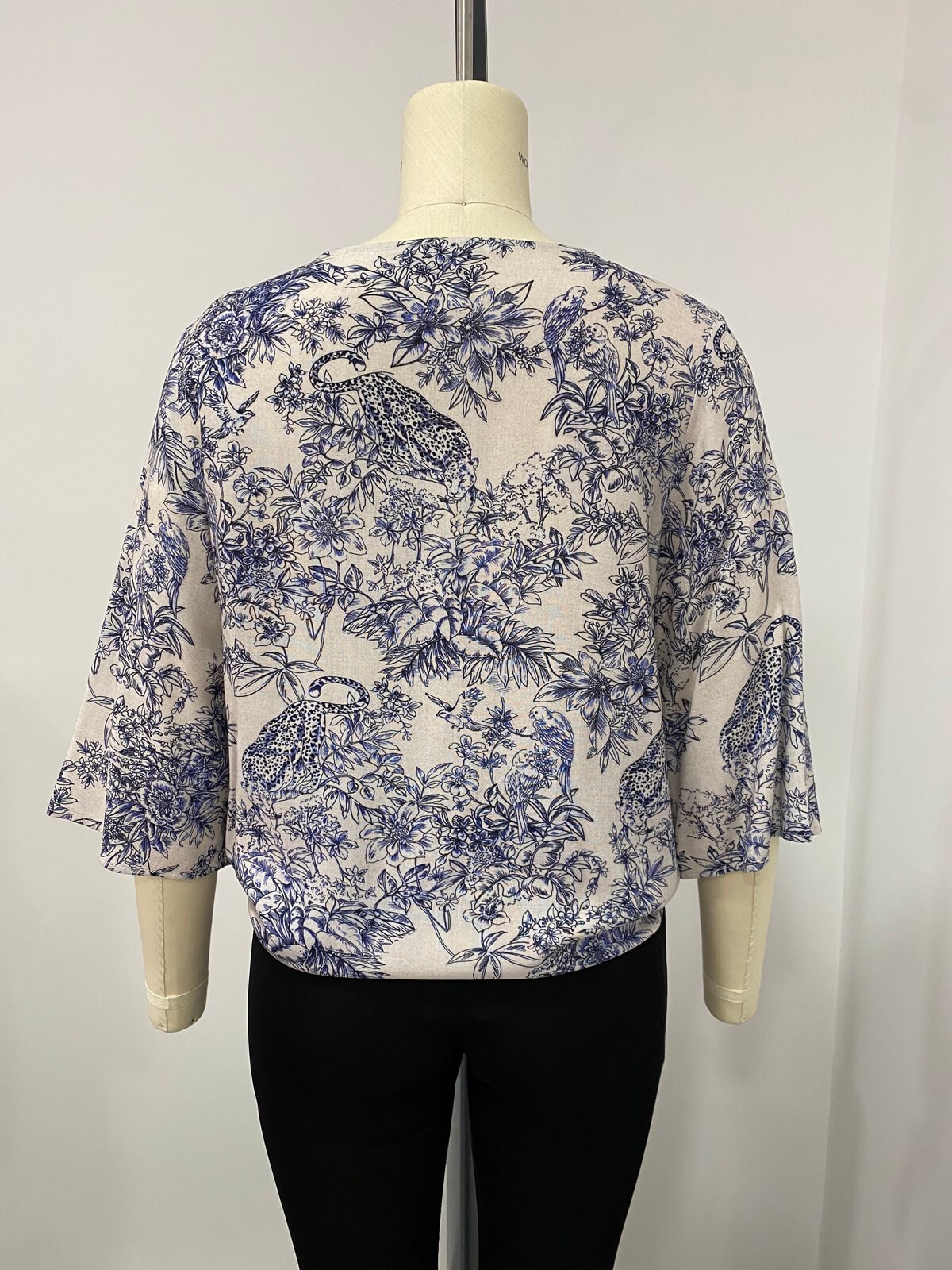 Myline-Bağlama Detaylı Bluz-Büyük Beden Outlet-66534