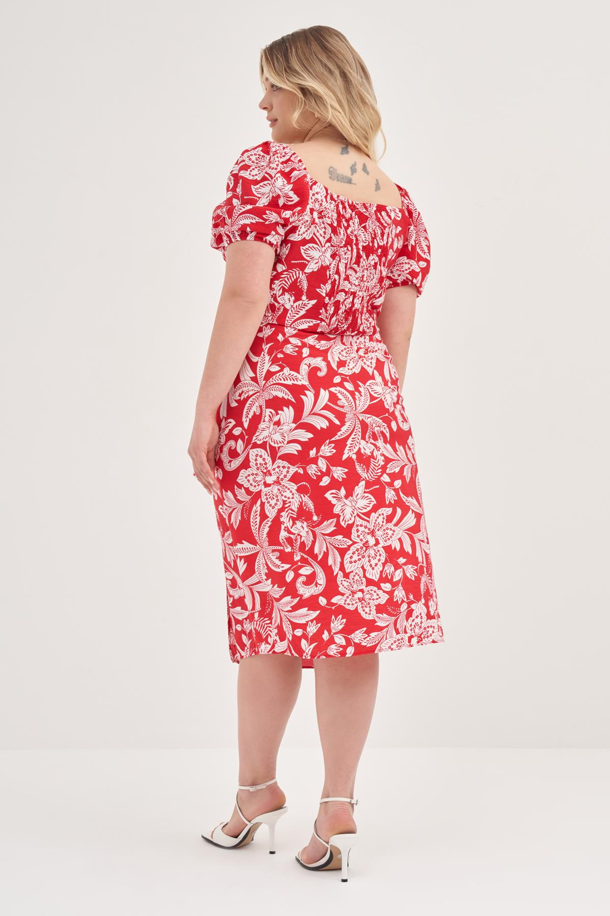 Myline-Bağlama Detaylı Etek-Büyük Beden Etek-139070