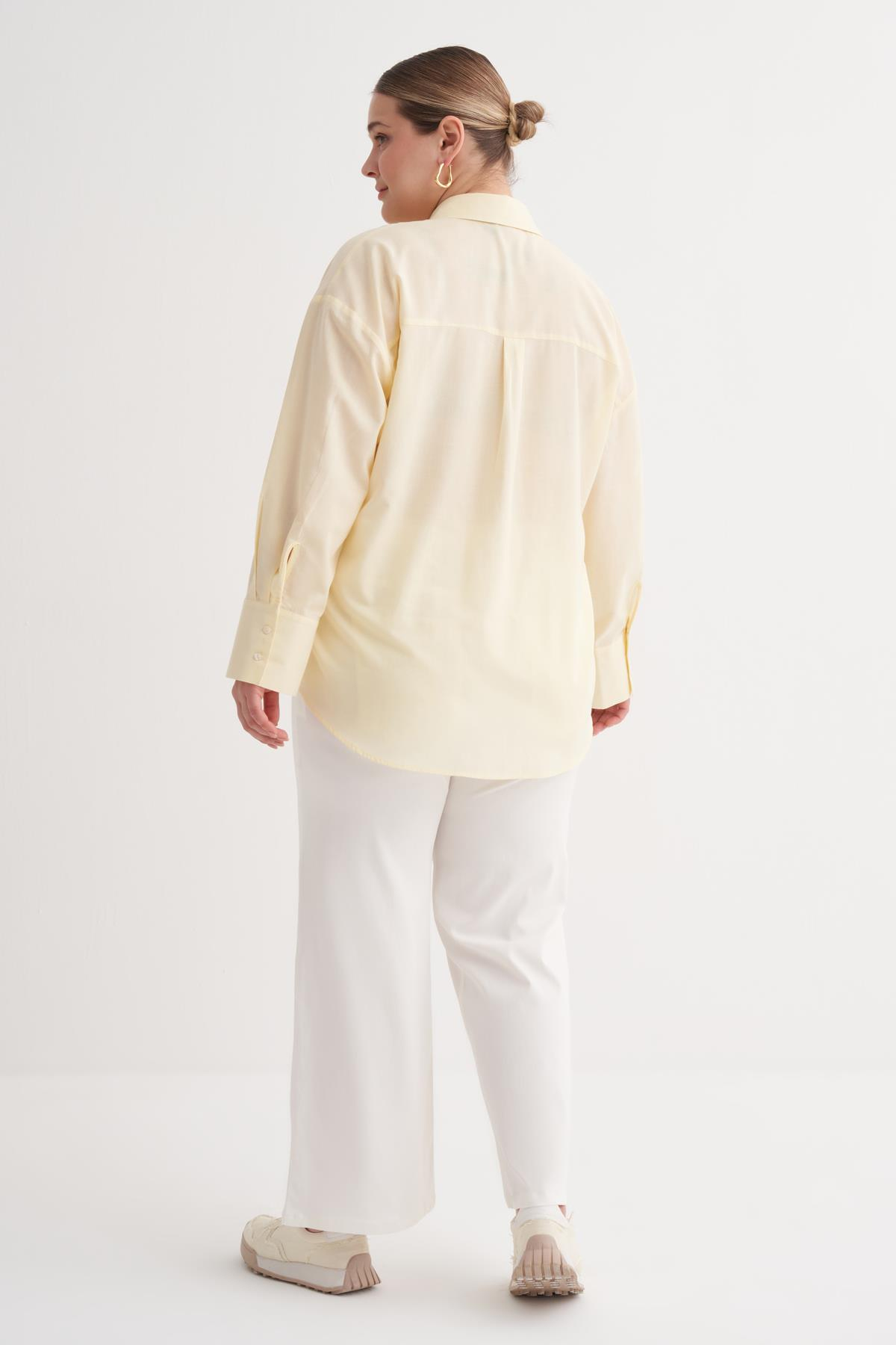 Myline-Basic Pamuk Gömlek-Büyük Beden Gömlek-149885