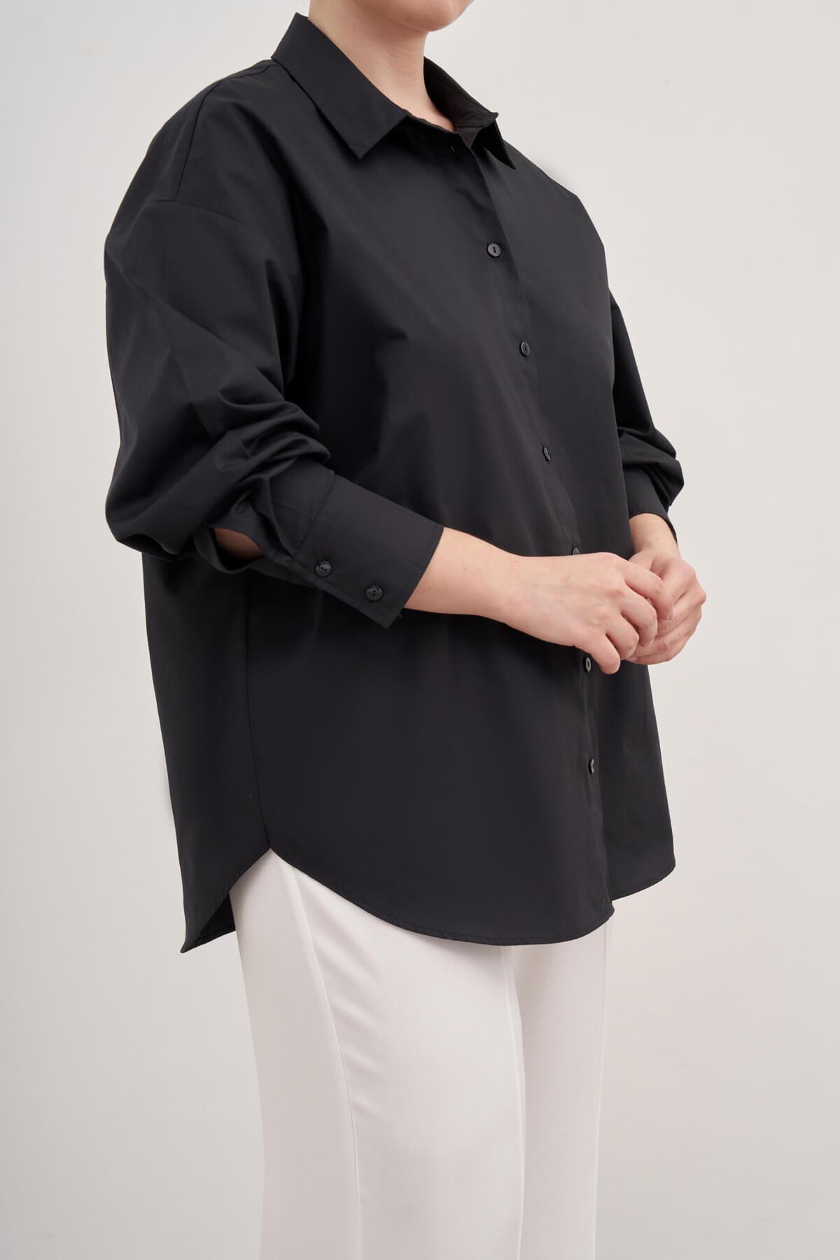 Myline-Basic Poplin Gömlek -Büyük Beden Gömlek-139139