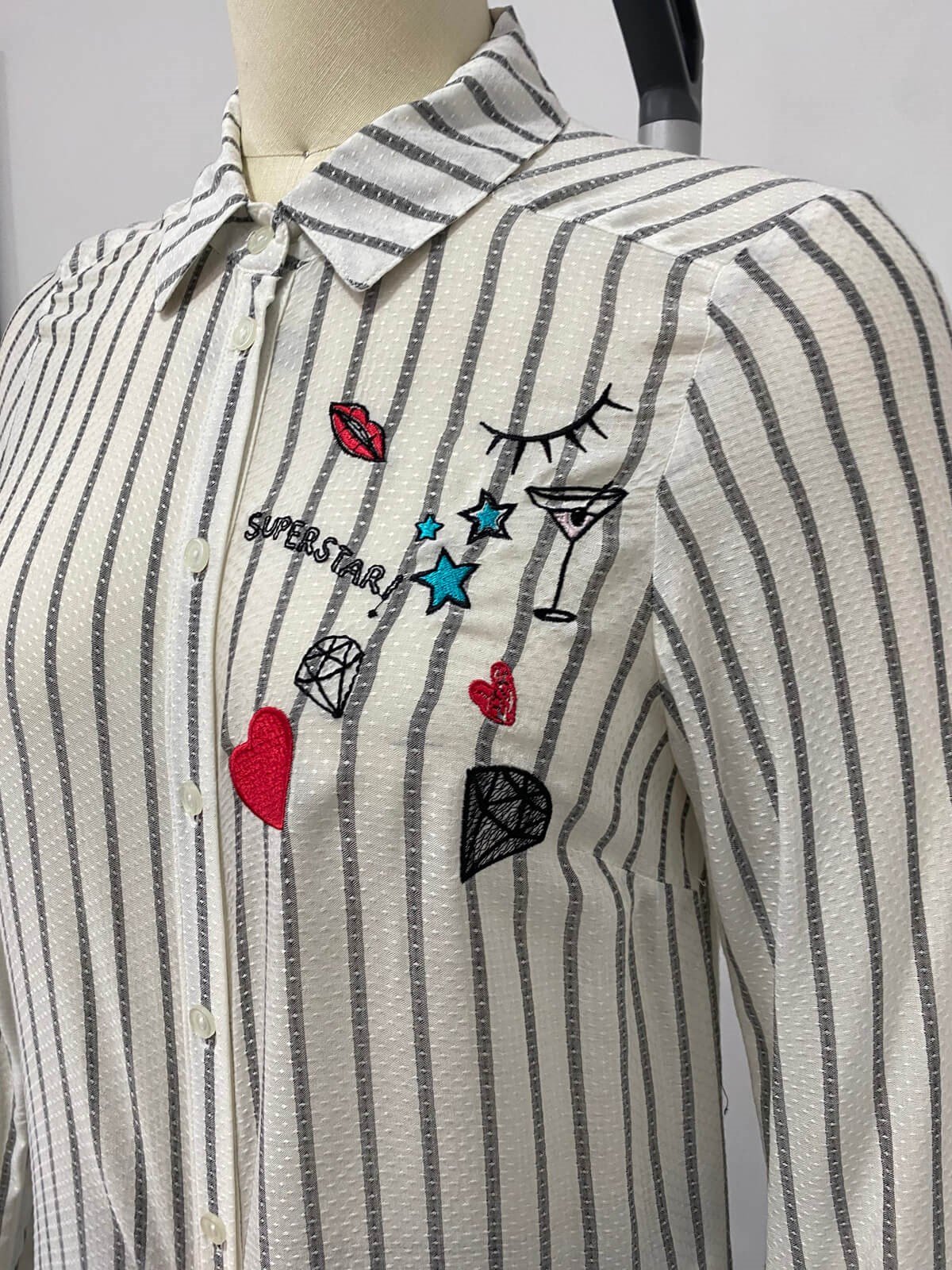 Myline-Baskı Detaylı Gömlek Tunik-Büyük Beden Outlet-66538