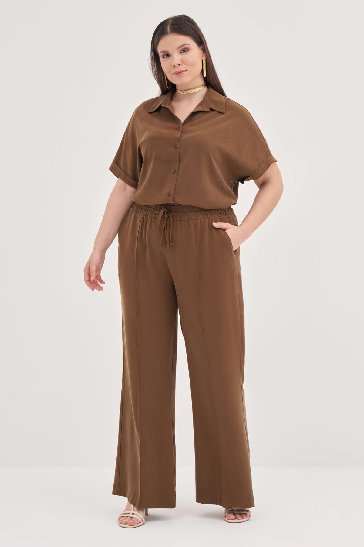 Beli Lastikli Cepli Palazzo Pantolon