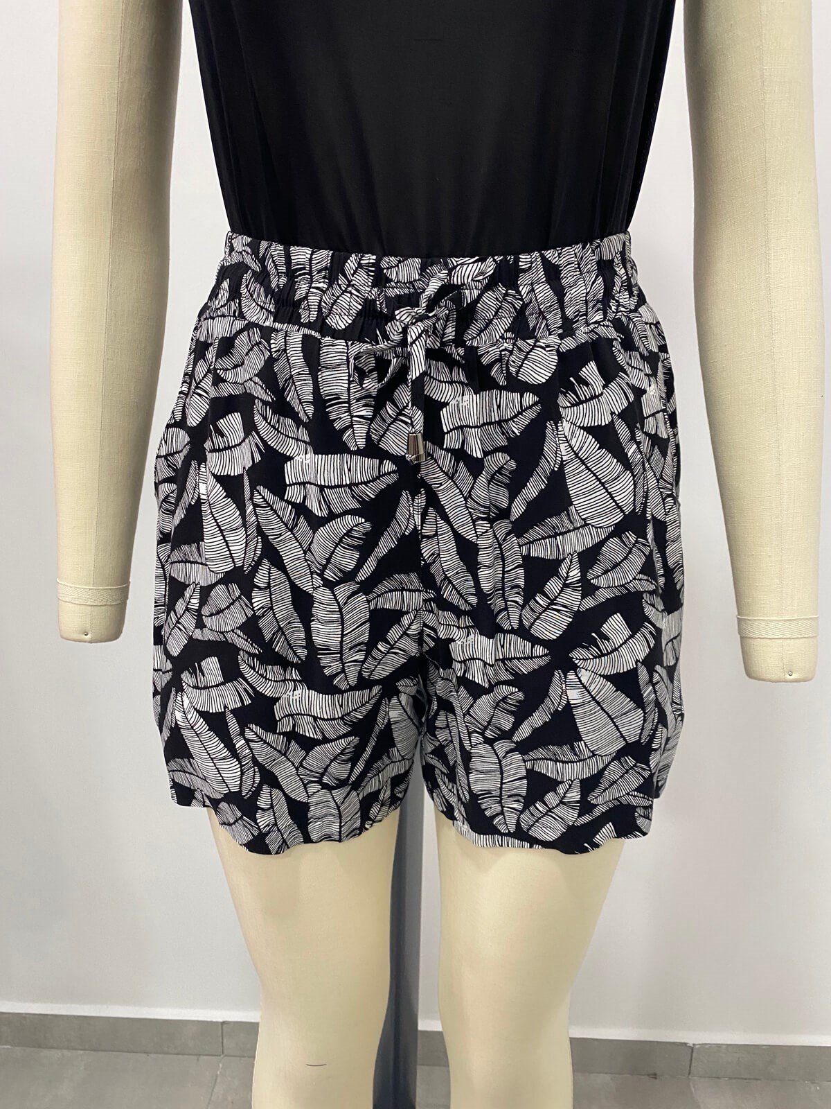 Myline-Beli Lastikli Cepli Şort-Büyük Beden Outlet-66520