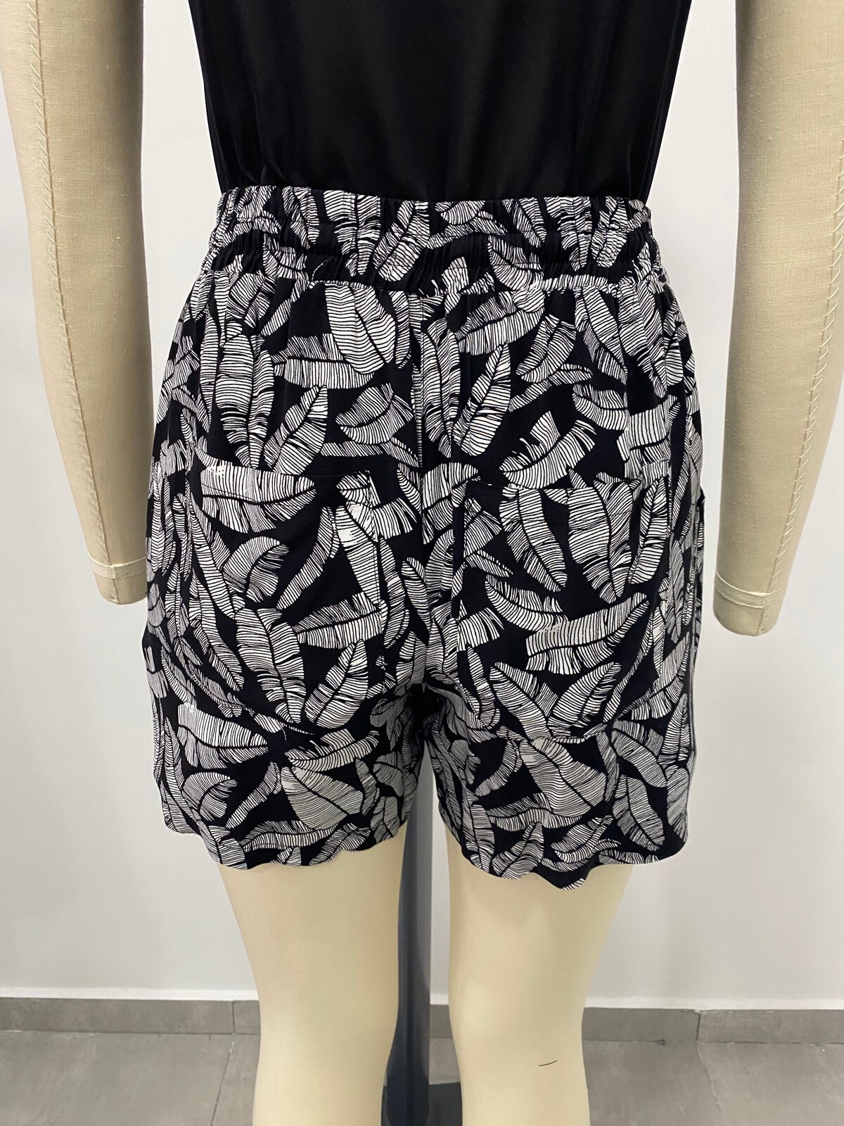 Myline-Beli Lastikli Cepli Şort-Büyük Beden Outlet-66520