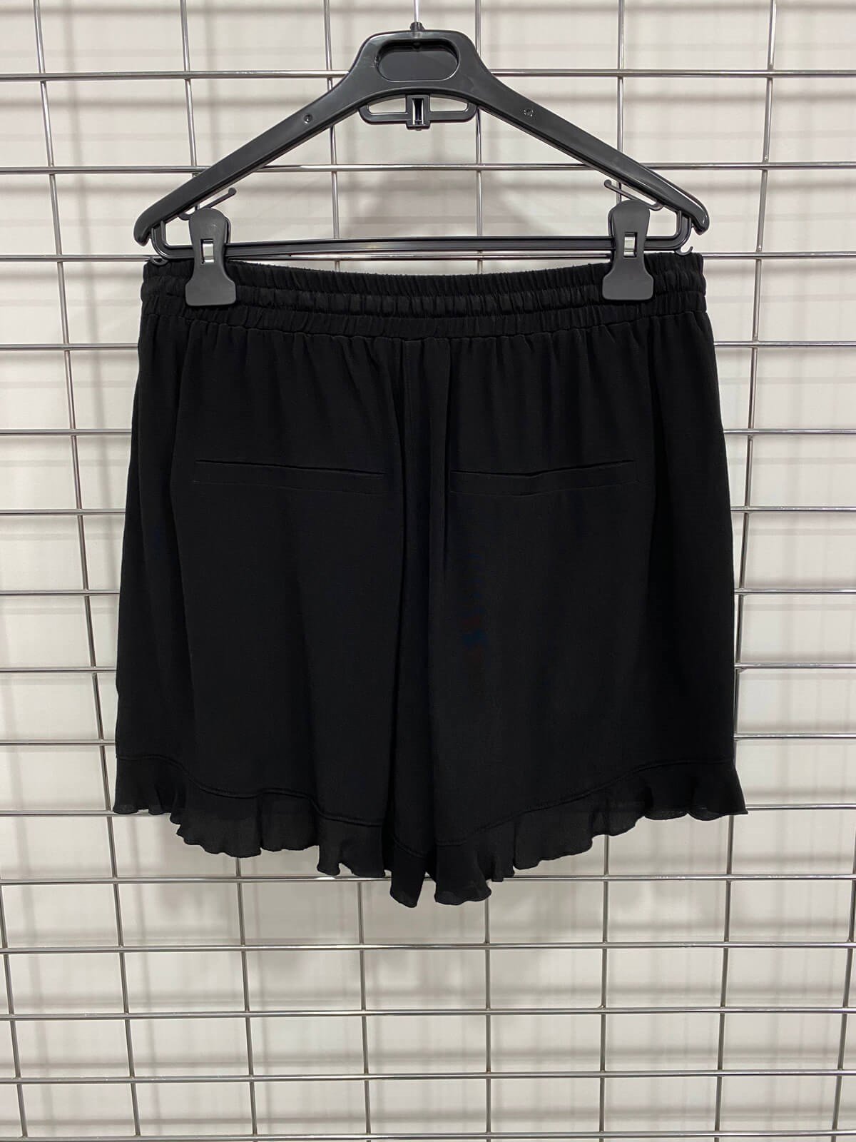 Myline-Beli Lastikli Fırfırlı Şort-Büyük Beden Outlet-66519