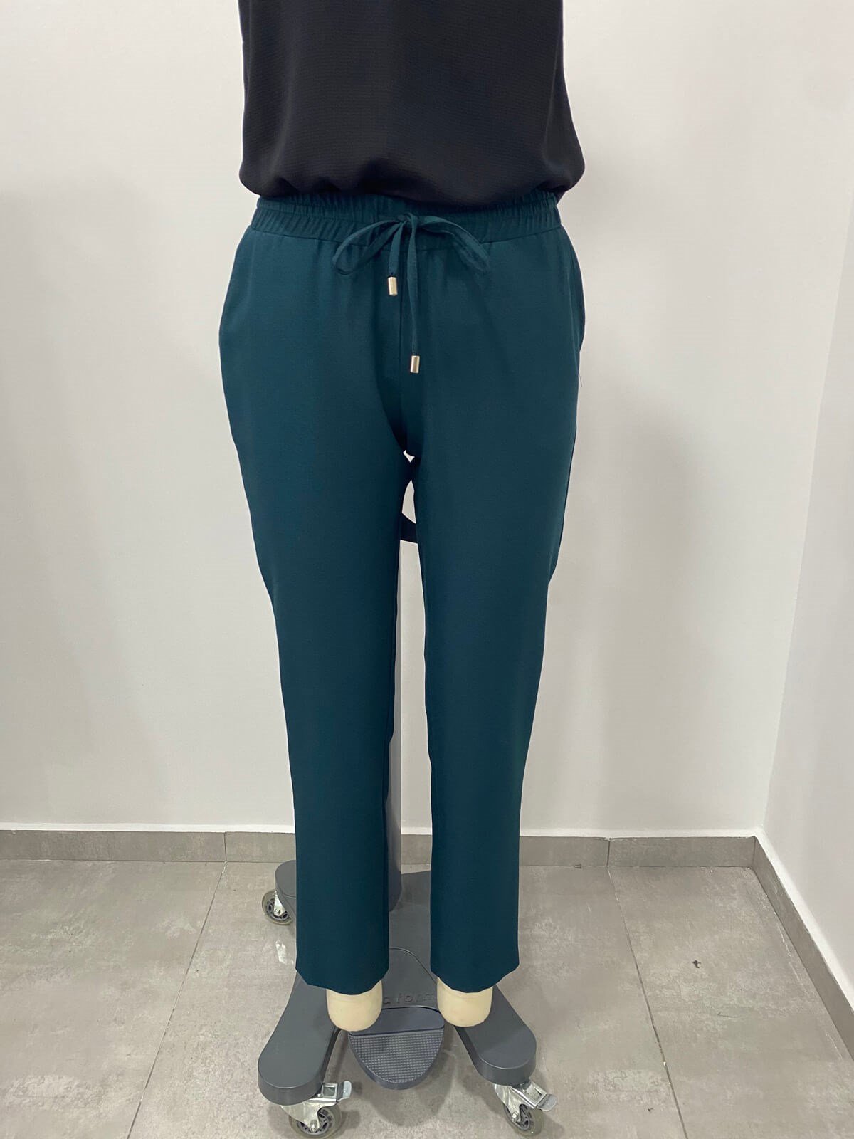 Myline-Beli Lastikli Pantolon -Büyük Beden Outlet-66568