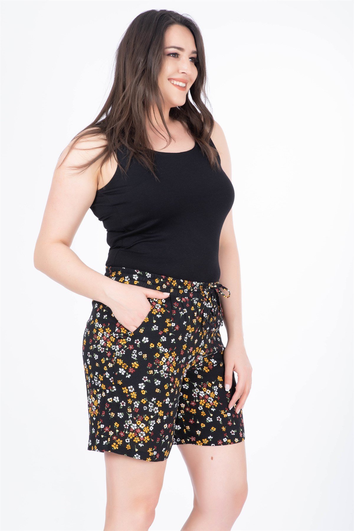 Myline-Beli Lastikli Şort-Şort-34650