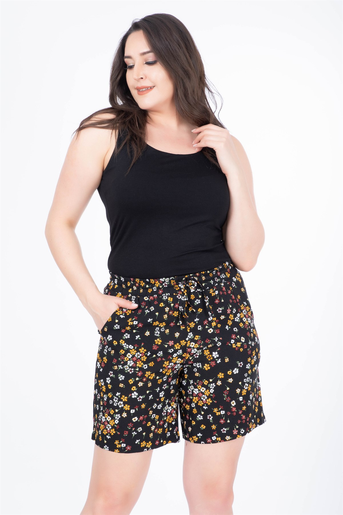 Myline-Beli Lastikli Şort-Şort-34650