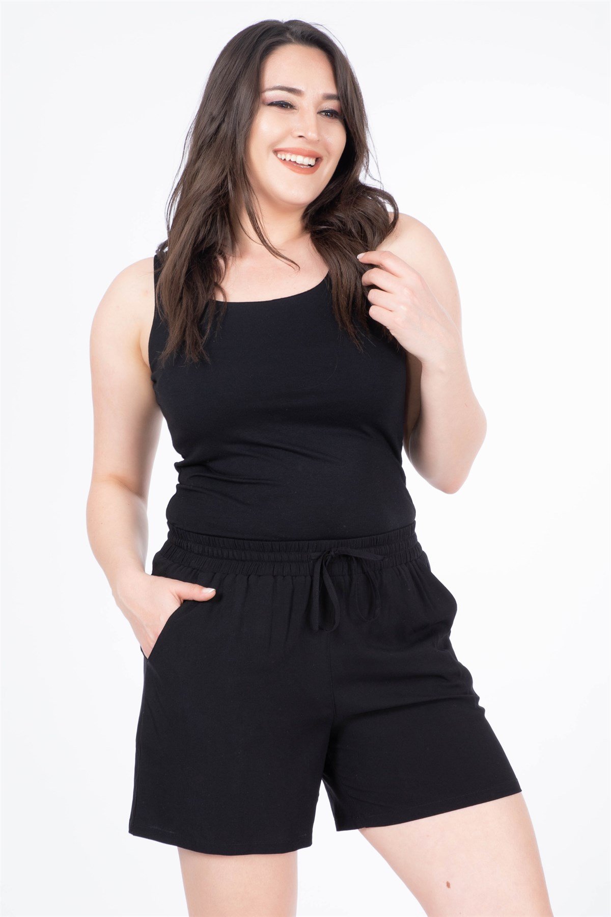 Myline-Beli Lastikli Şort-Şort-34652