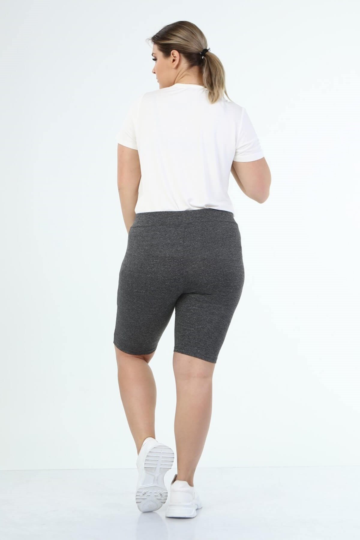 Myline-Beli Lastikli Spor Tayt-Büyük Beden Tayt-66579
