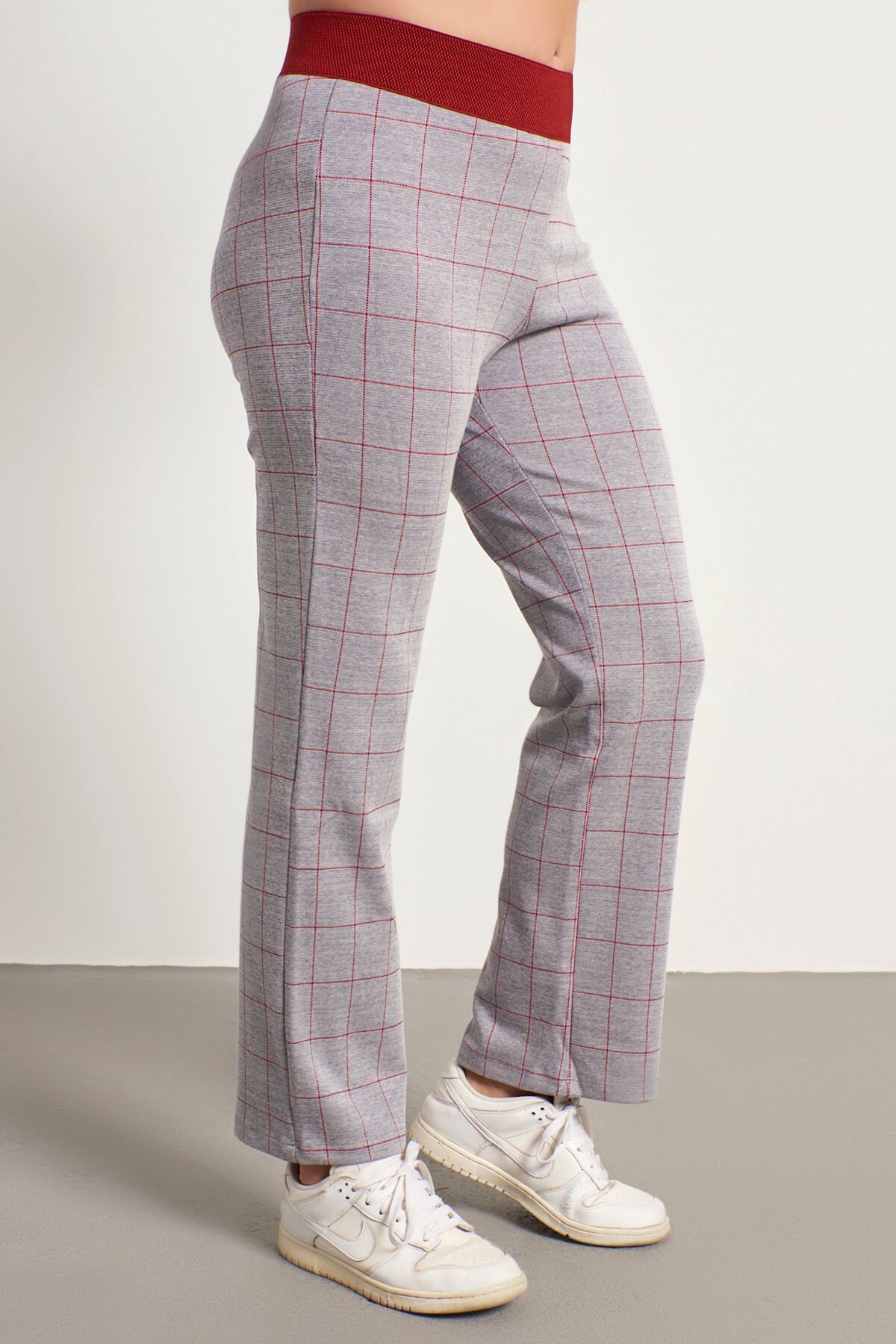 Myline-Beli Lastikli Tayt Pantolon-Büyük Beden Tayt-45743