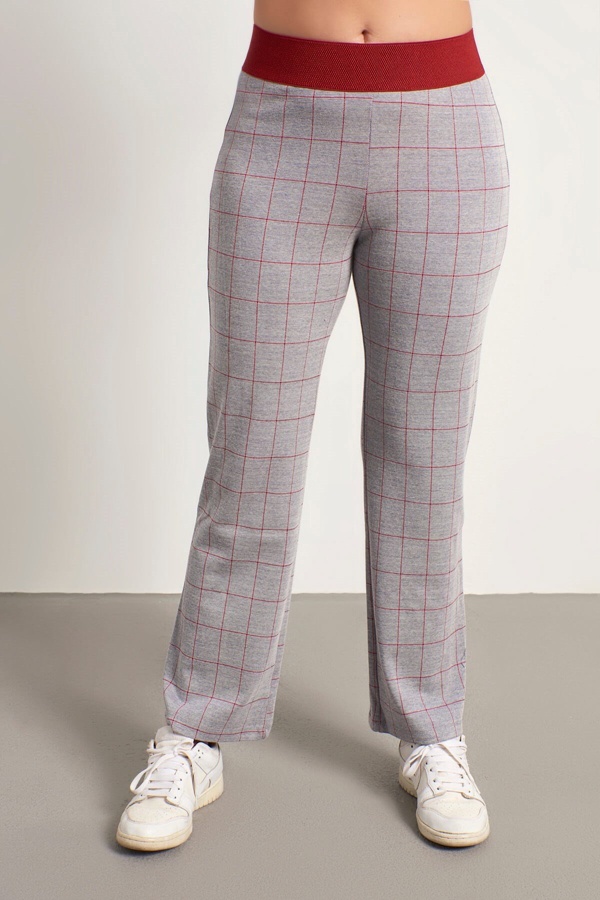 Myline-Beli Lastikli Tayt Pantolon-Büyük Beden Tayt-45743