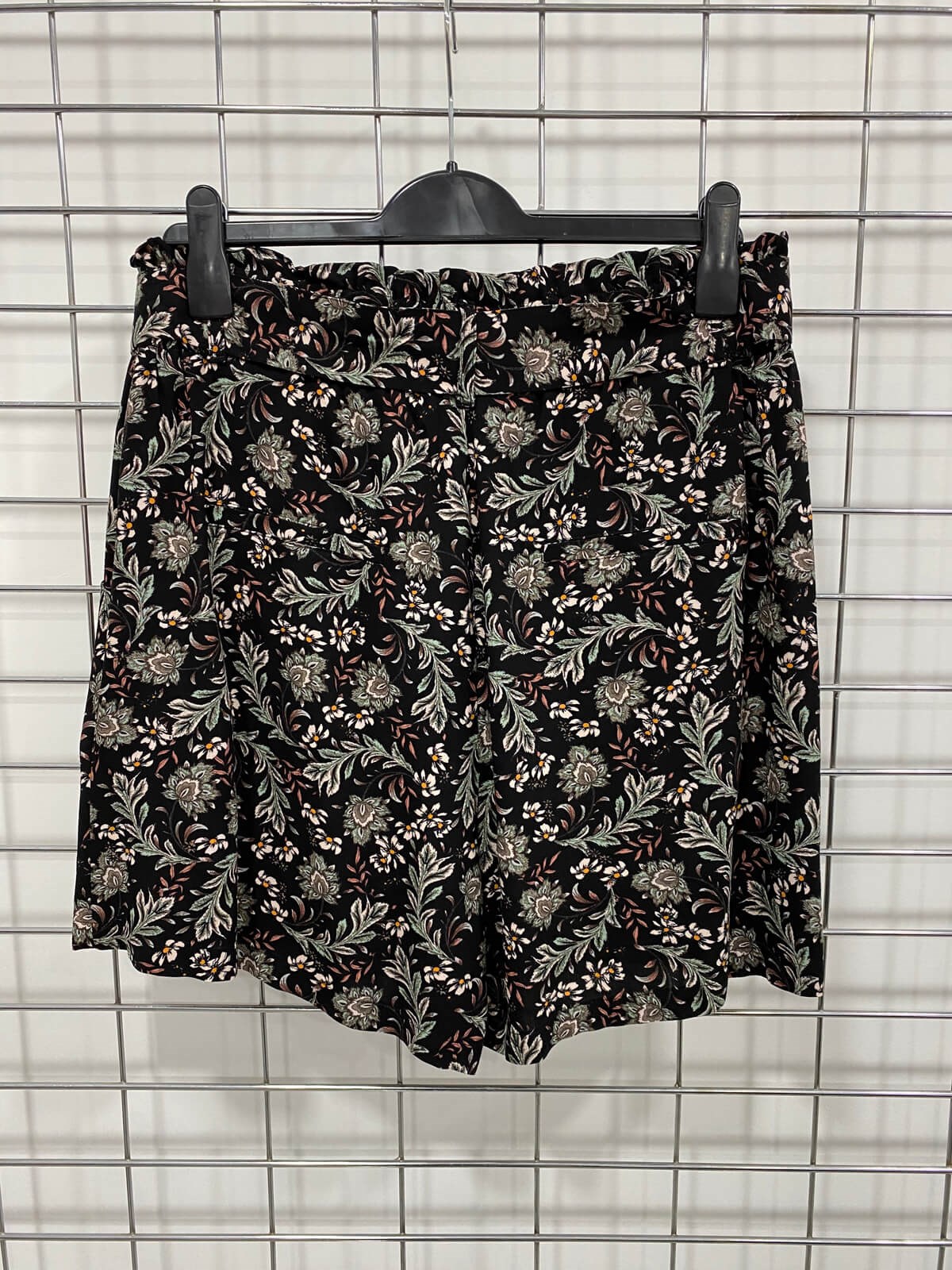 Myline-Beli Latikli Kuşaklı Şort-Büyük Beden Outlet-66504