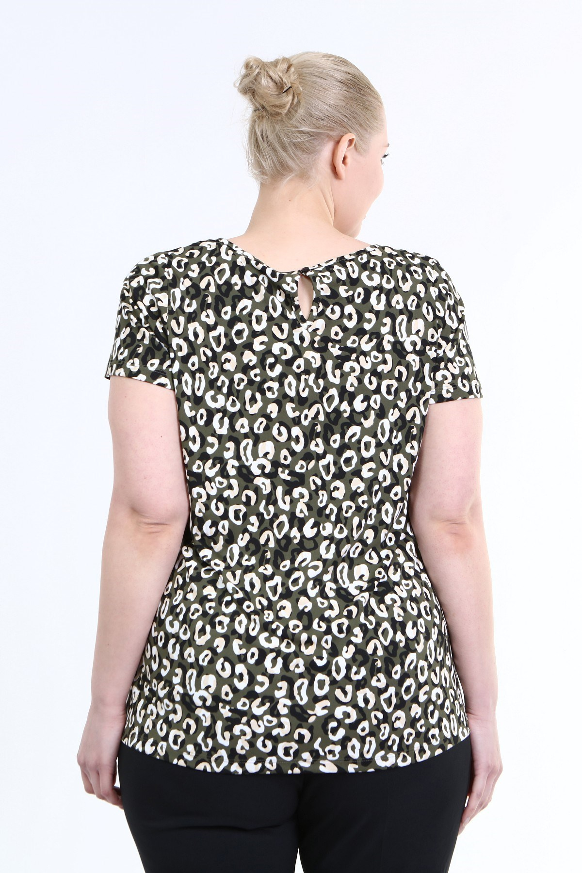 Myline-Bisiklet Yaka Tişört-Büyük Beden Tişört-45726