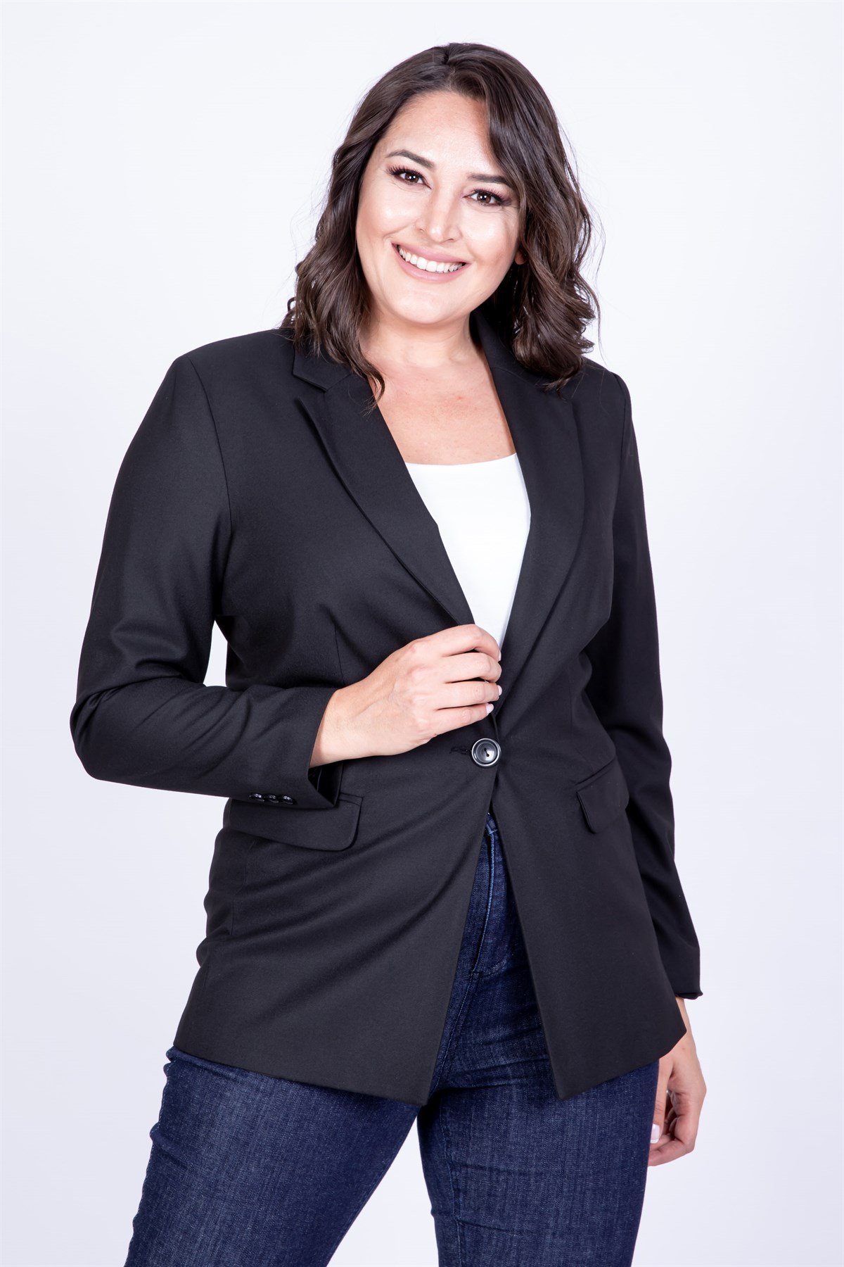 Myline-Blazer Ceket-Büyük Beden Ceket-35025