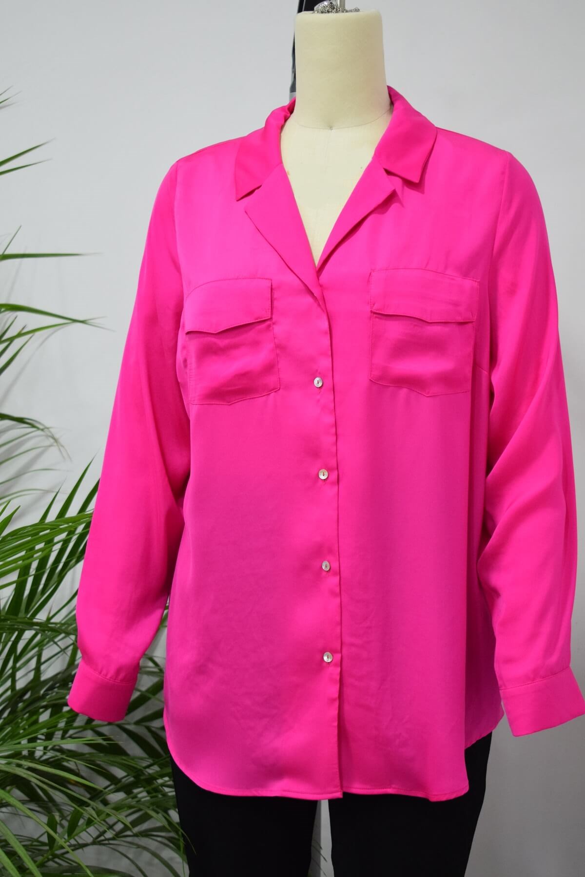 Myline-Cep Detaylı Gömlek-Büyük Beden Outlet-56168