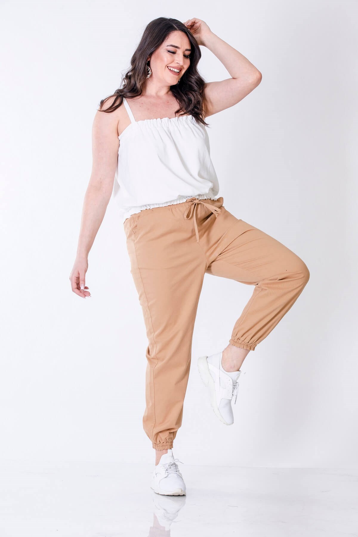 Myline-Cep Detaylı Jogger Pantolon -Büyük Beden Pantolon-66418