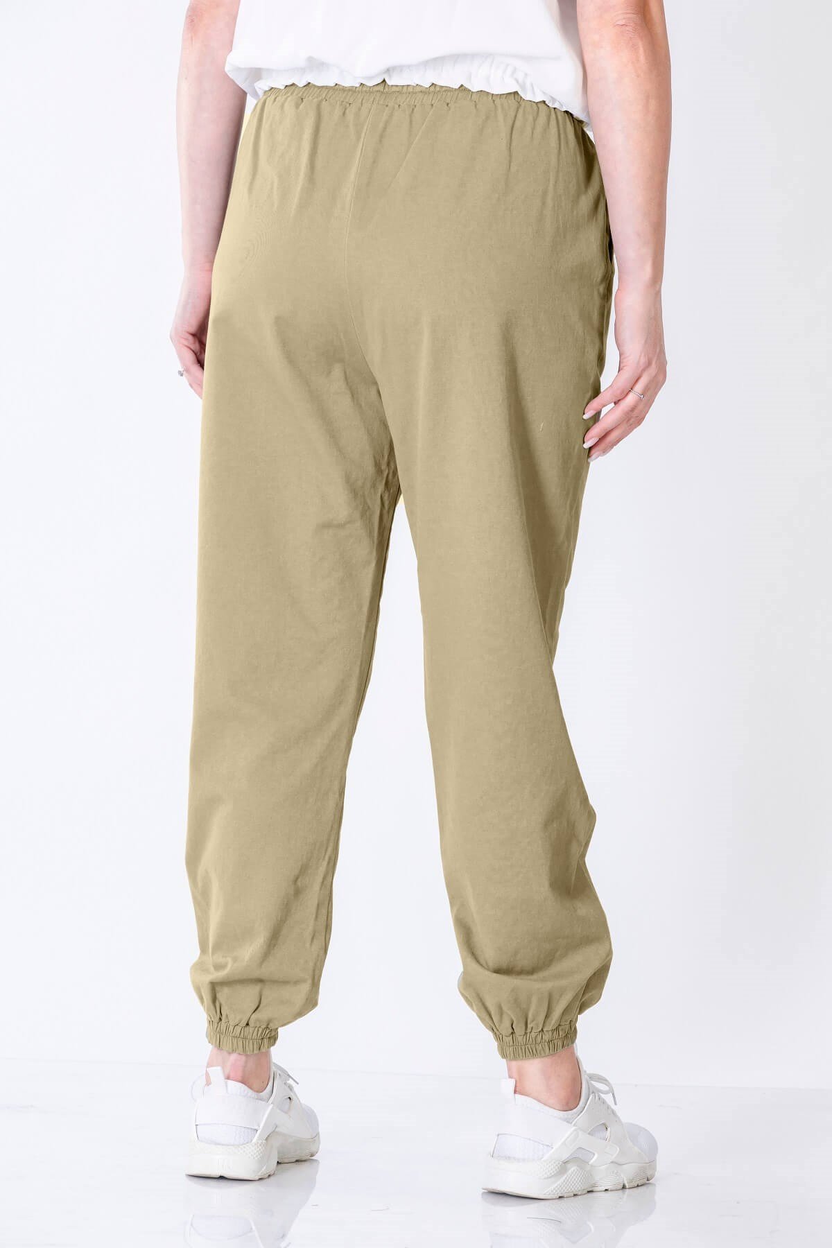 Myline-Cep Detaylı Jogger Pantolon-Büyük Beden Pantolon-66419