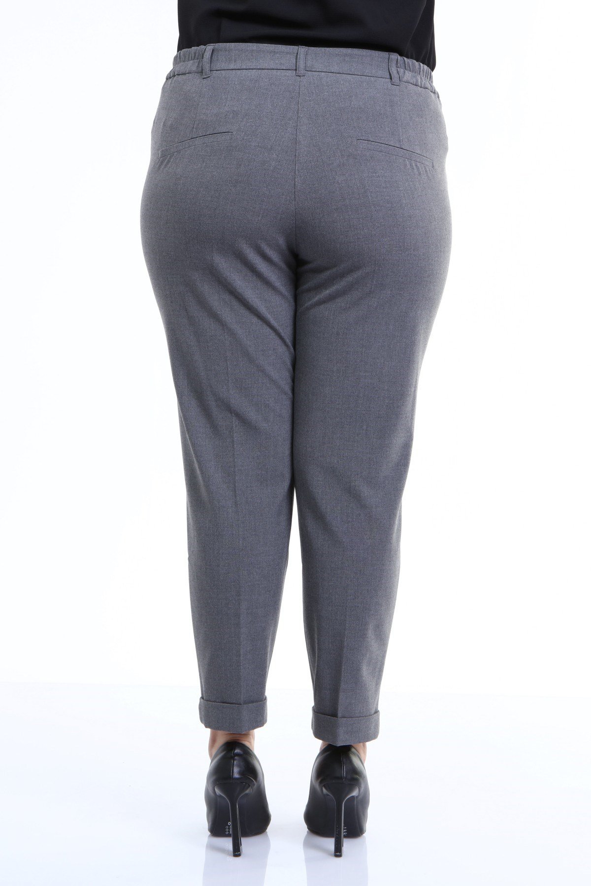 Myline-Cep Detaylı Slim Fit Klasik Pantolon-Büyük Beden Pantolon-66427