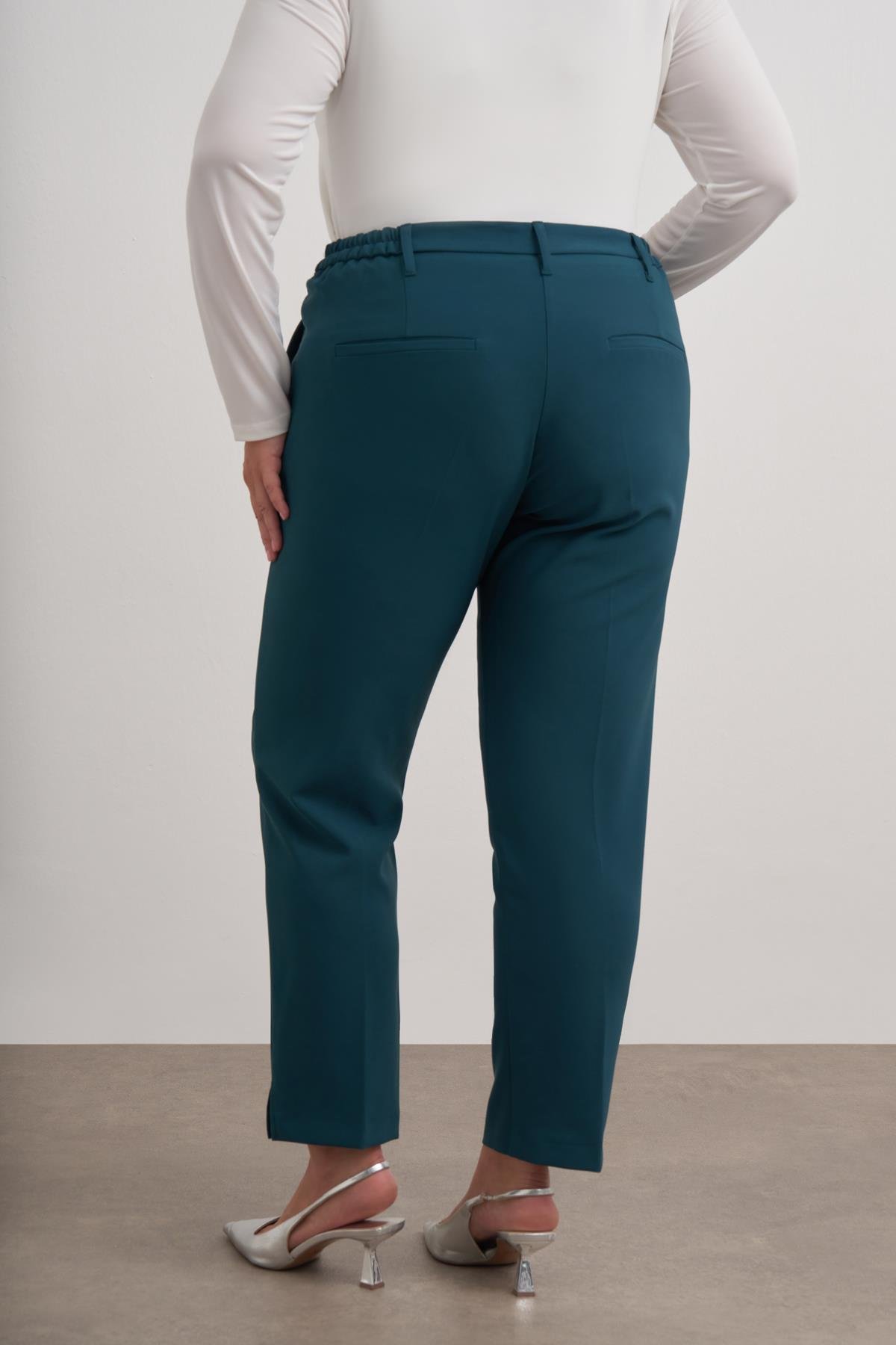 Myline-Cepli Yüksek Bel Pantolon-Büyük Beden Pantolon-149602