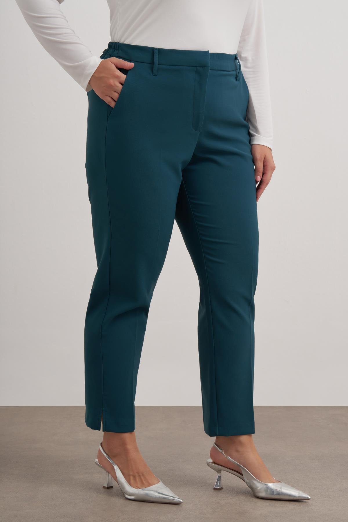 Myline-Cepli Yüksek Bel Pantolon-Büyük Beden Pantolon-149602