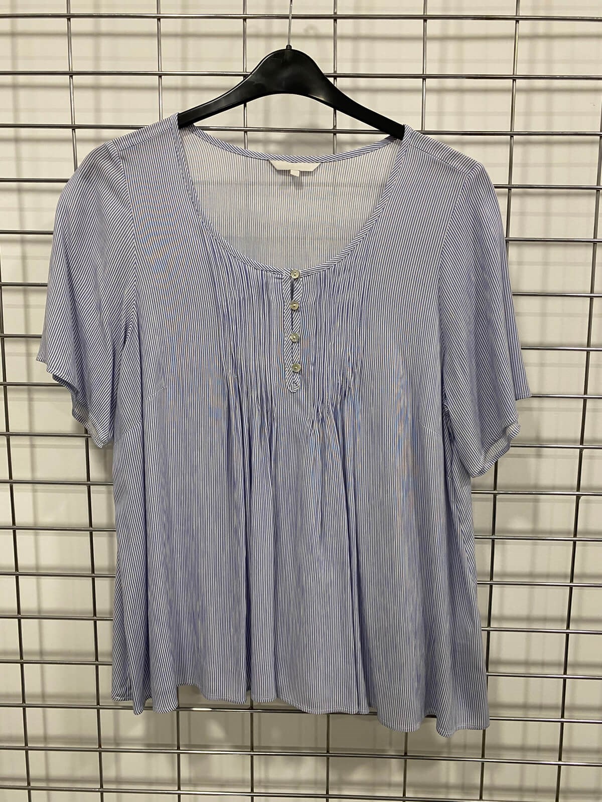 Myline-Çizgili Bluz -Büyük Beden Outlet-66498