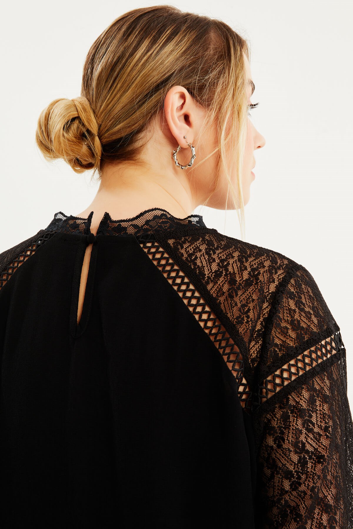 Myline-Dantelli Bluz-Büyük Beden Bluz-87996