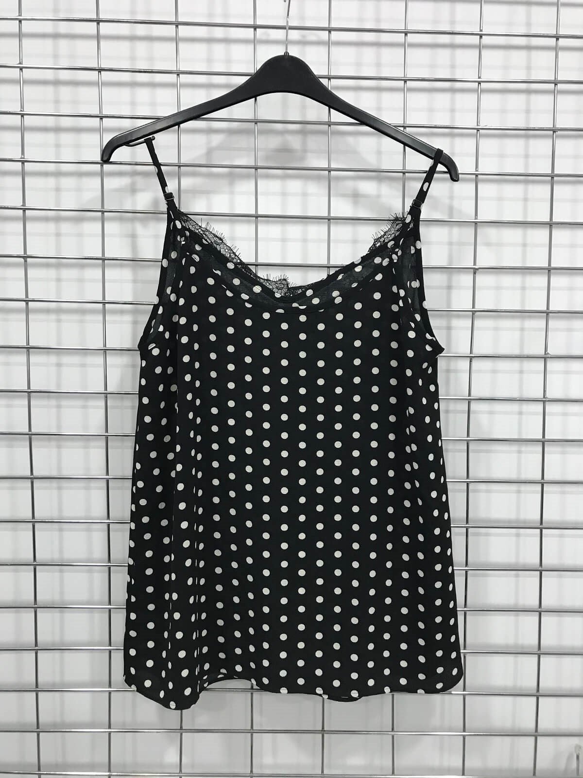 Myline-Dantelli İp Askılı Bluz-Büyük Beden Bluz-45892