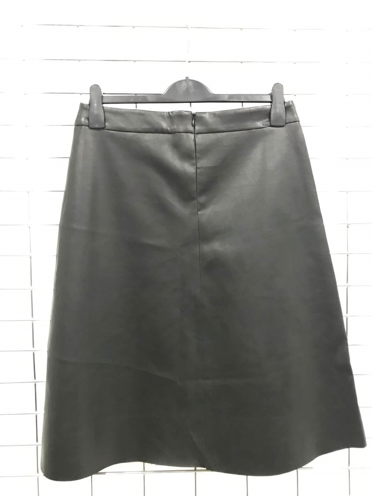 Myline-Deri Detaylı Çan Etek-Büyük Beden Etek-45918