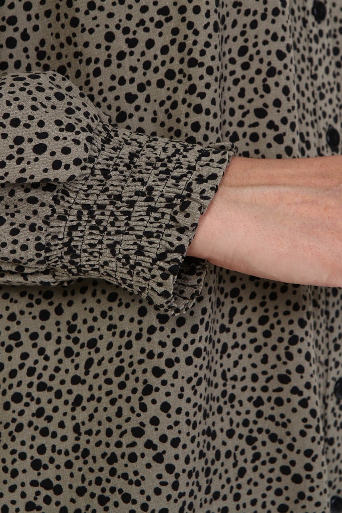 Myline-Düğme Detaylı Gipeli Tunik-Büyük Beden Tunik-66922