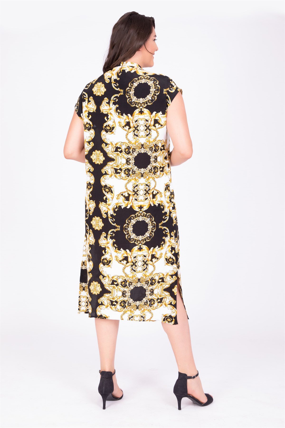 Myline-Düşük Kol Gömlek Elbise-Elbise-34770