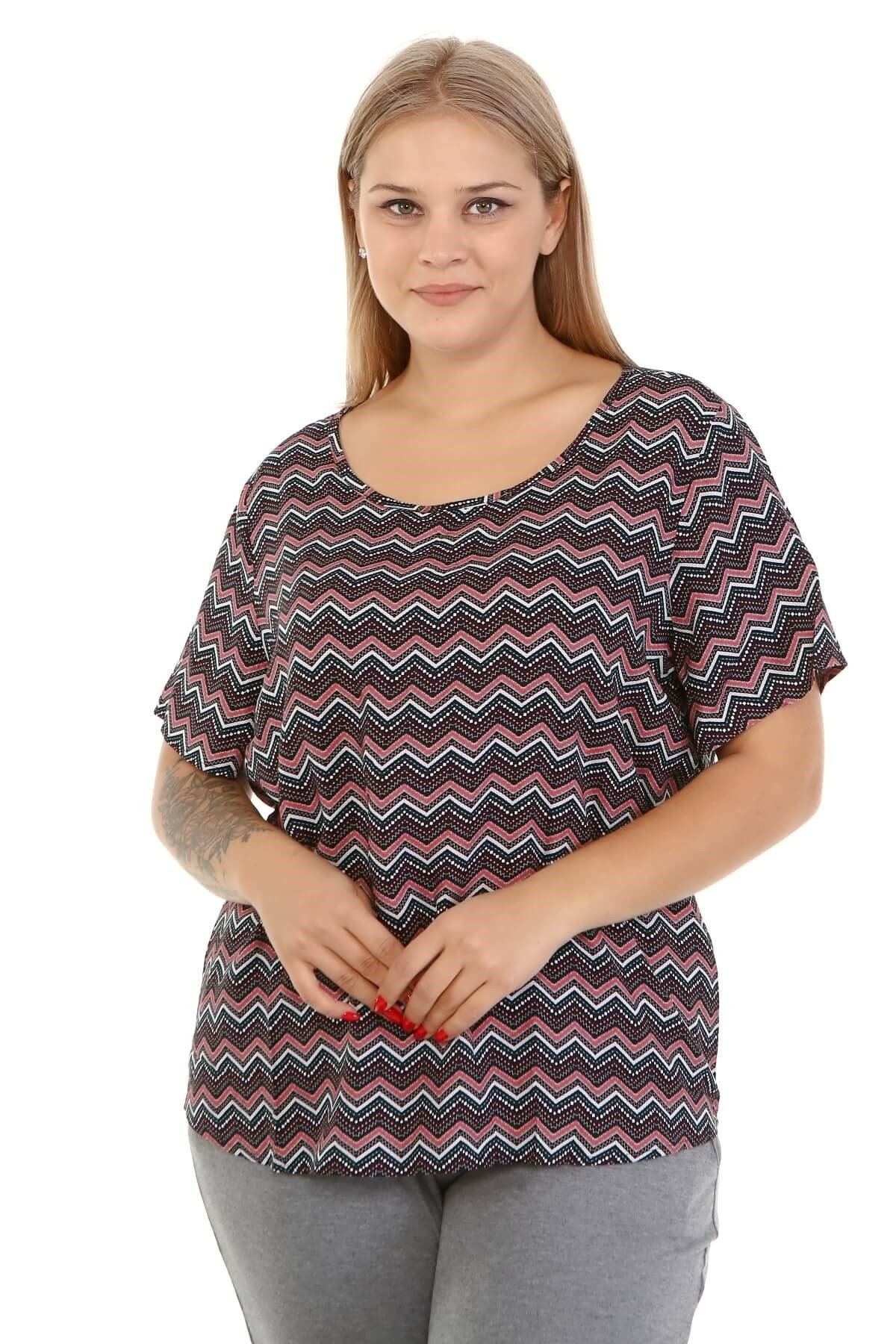 Myline-Ev Rahatlığı Pijama Takımı-Büyük Beden Ev Giyim-66920