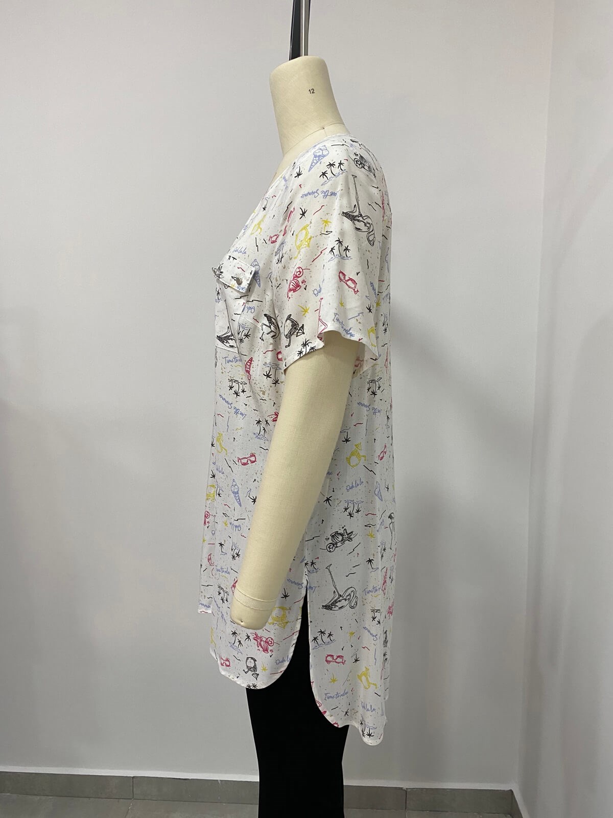 Myline-Fermuar Detaylı Tunik-Büyük Beden Outlet-66541