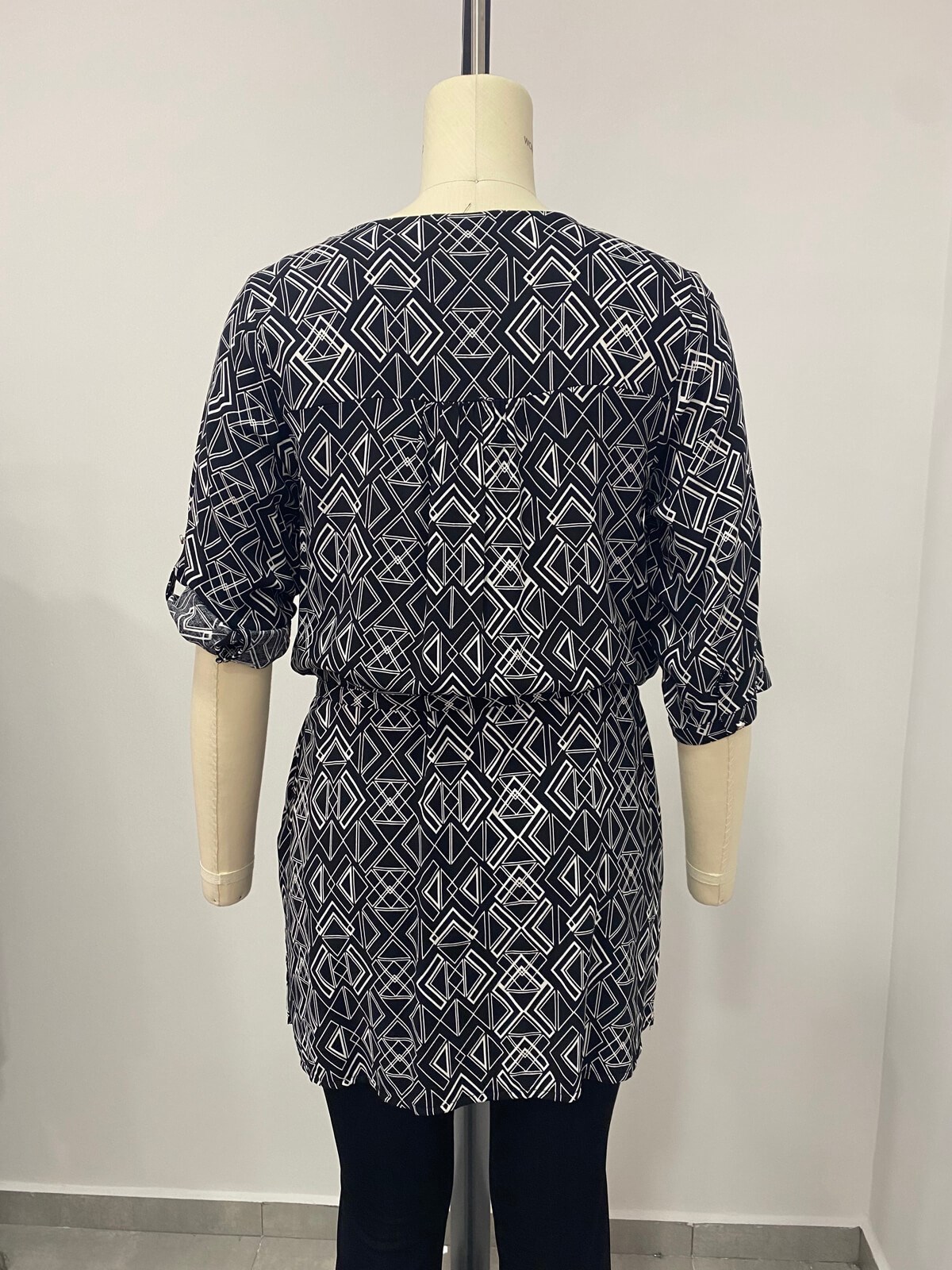 Myline-Fermuar Detaylı Tunik-Büyük Beden Outlet-66565