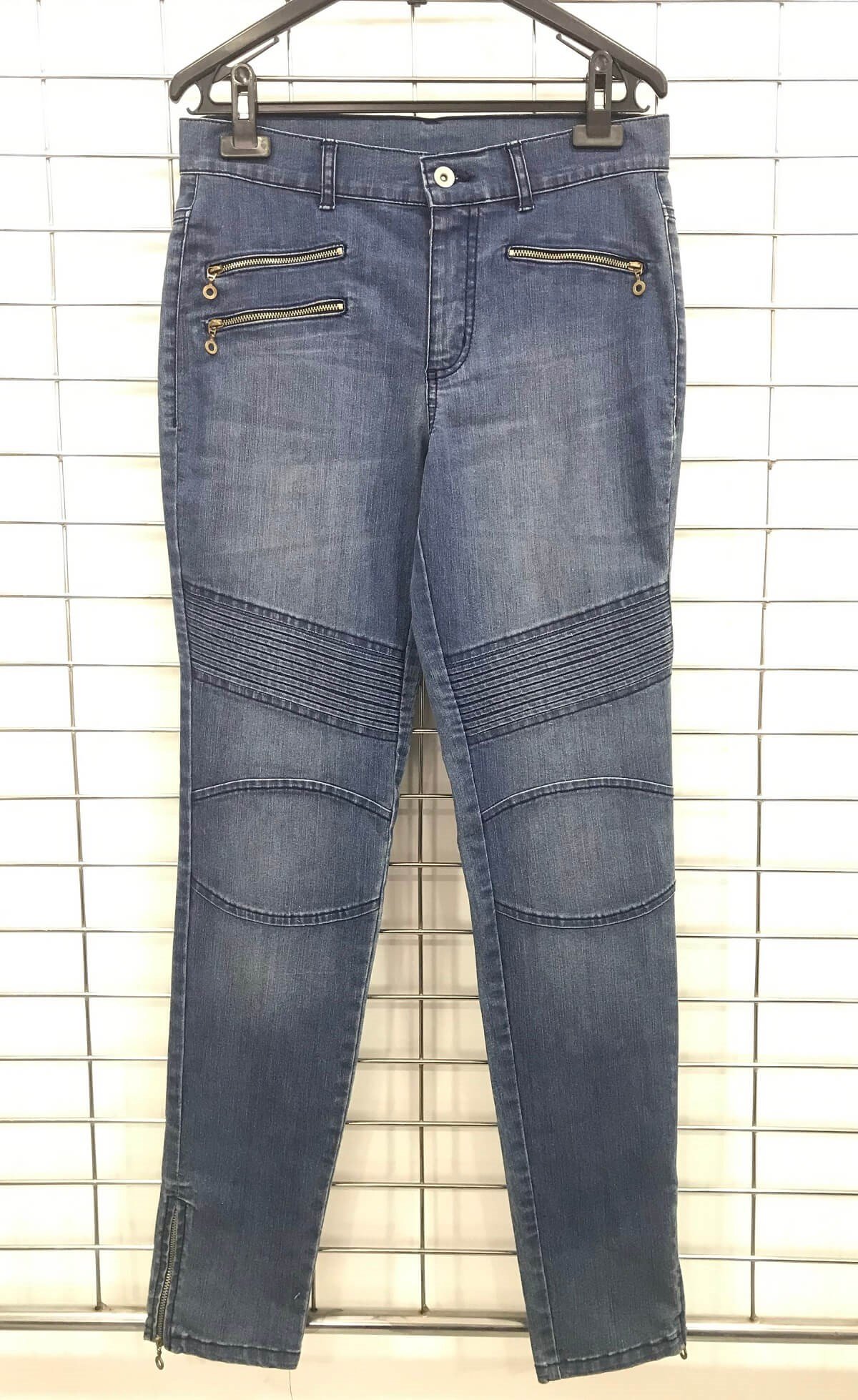 Myline-Fermuarlı Detaylı Denim Pantolon-Büyük Beden Outlet-45958