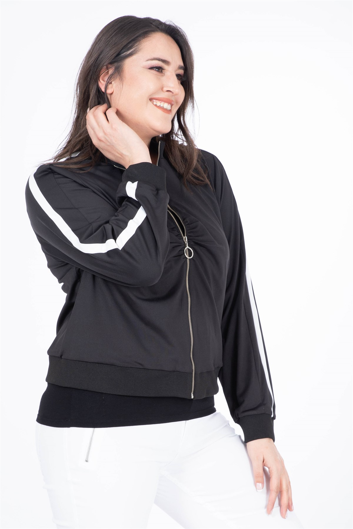 MYLINE-Fermuarlı Spor Ceket-Ceket-24056