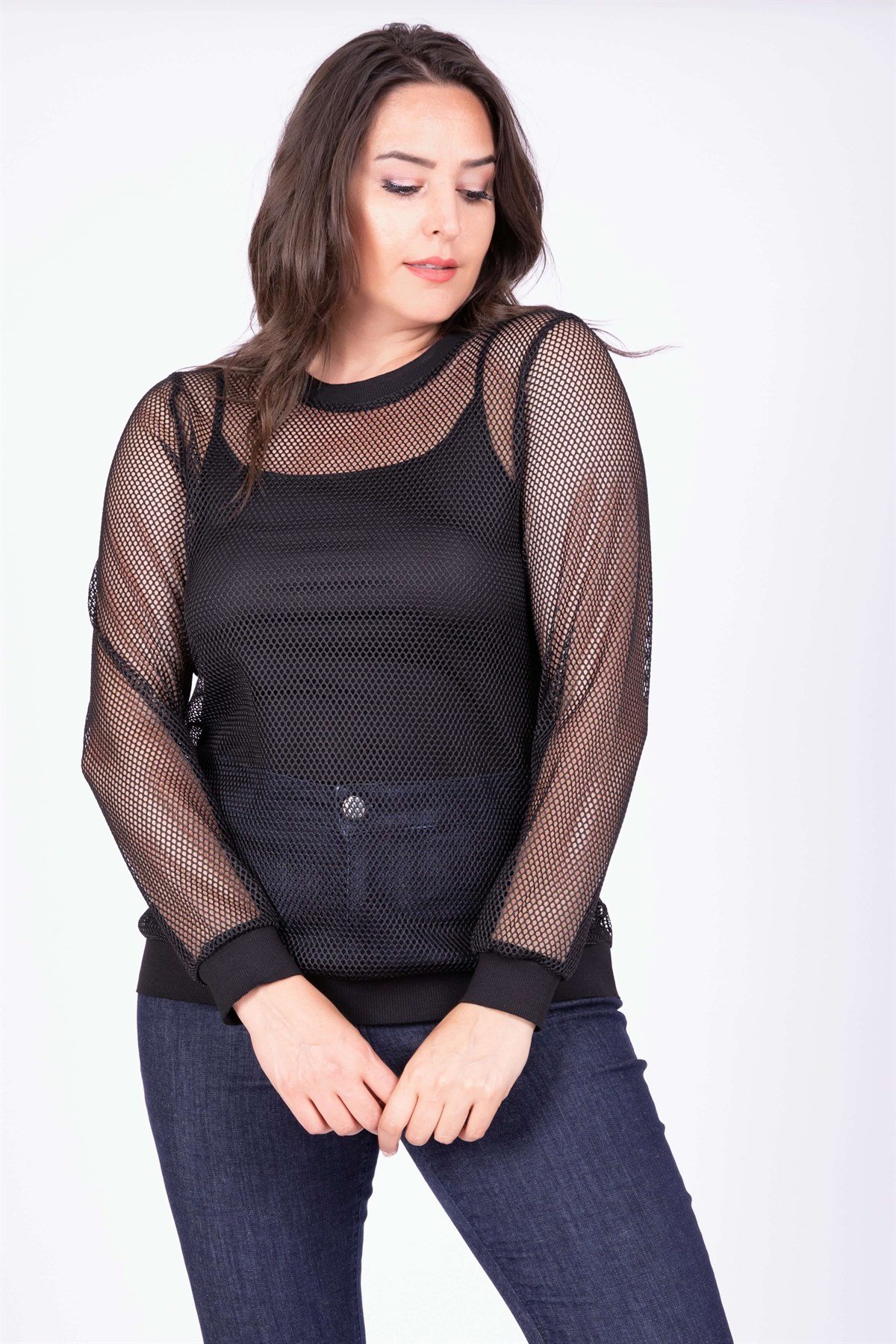 Myline-File Detaylı Sweatshirt-T-Shirt-34646