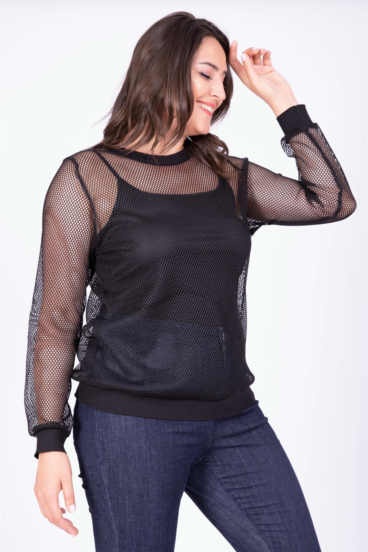 Myline-File Detaylı Sweatshirt-T-Shirt-34646