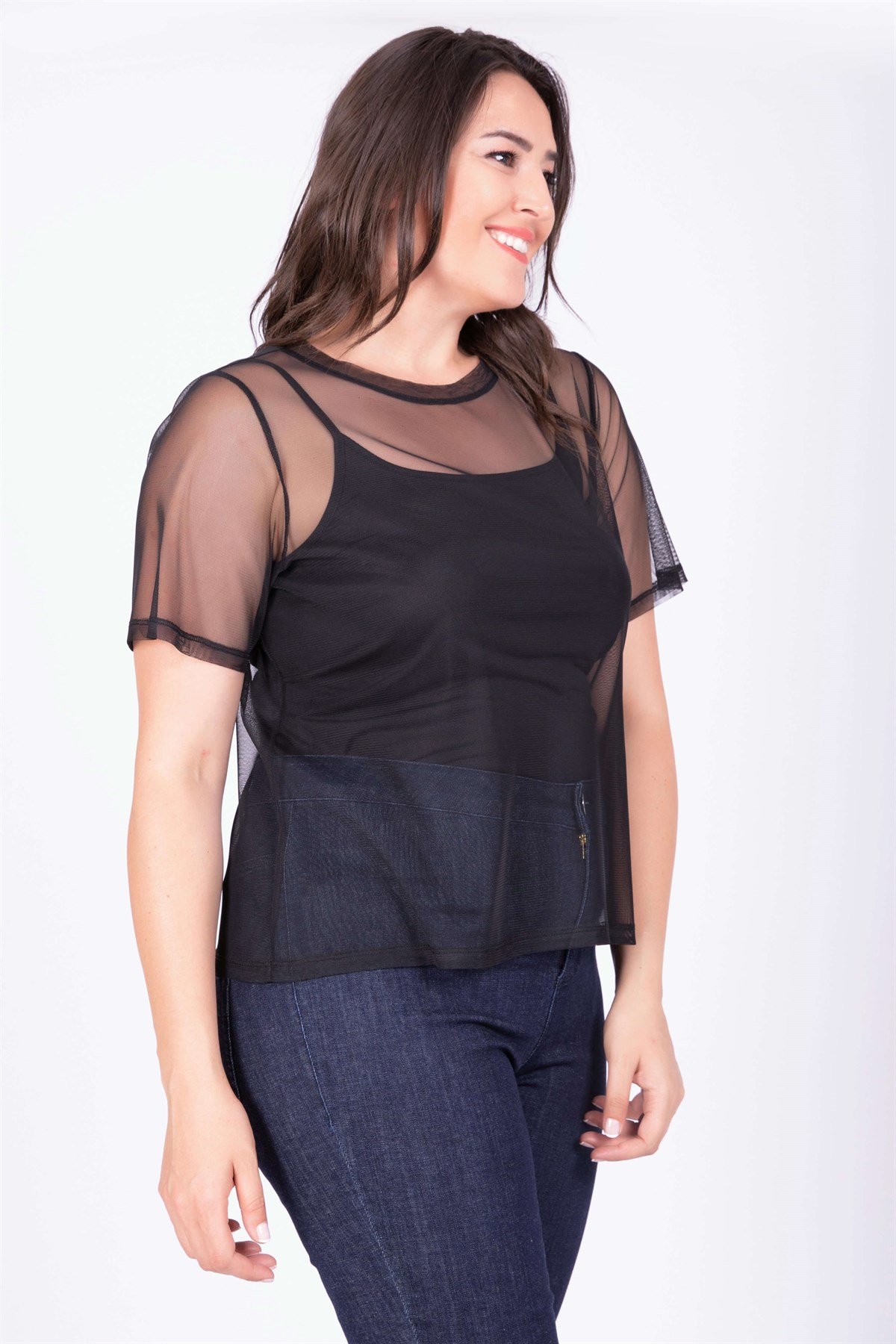 Myline-File T-shirt-Büyük Beden Tişört-34839