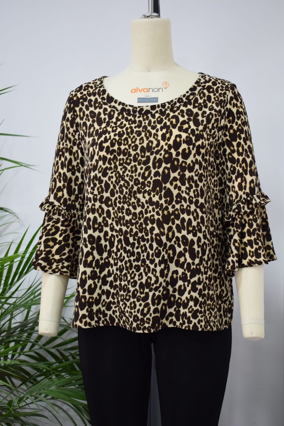 Myline-fırfır Detaylı Bluz-Büyük Beden Bluz-56255